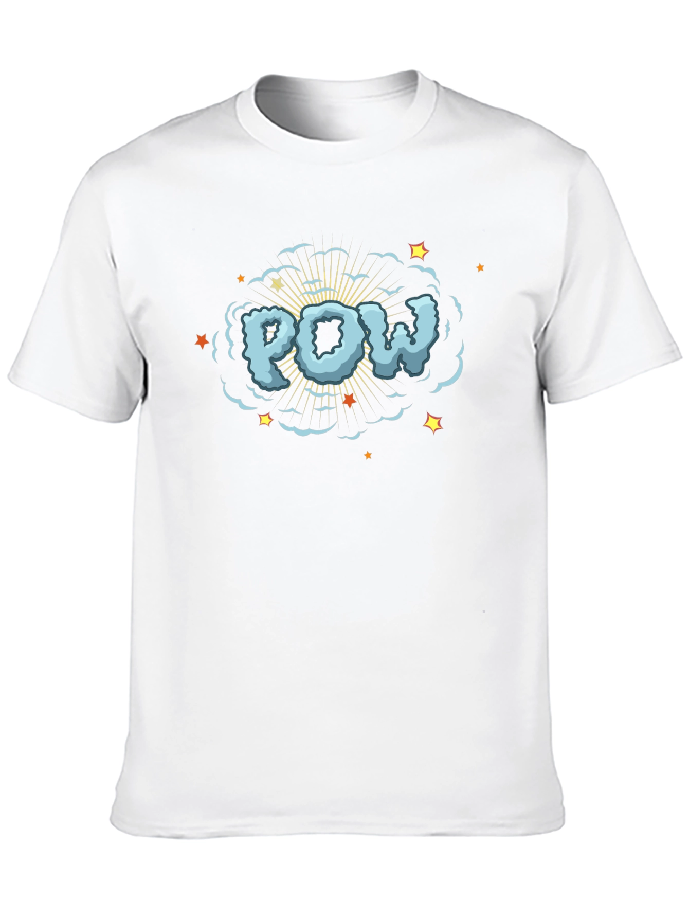 Black POW Comic Style Graphic Print T-Shirt view 10
