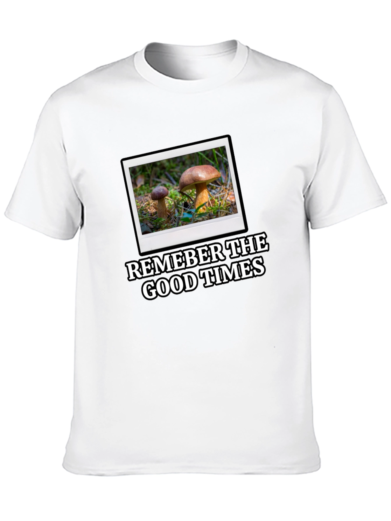 Black Mushroom Photo T-Shirt: Remember the Good Times! view 10