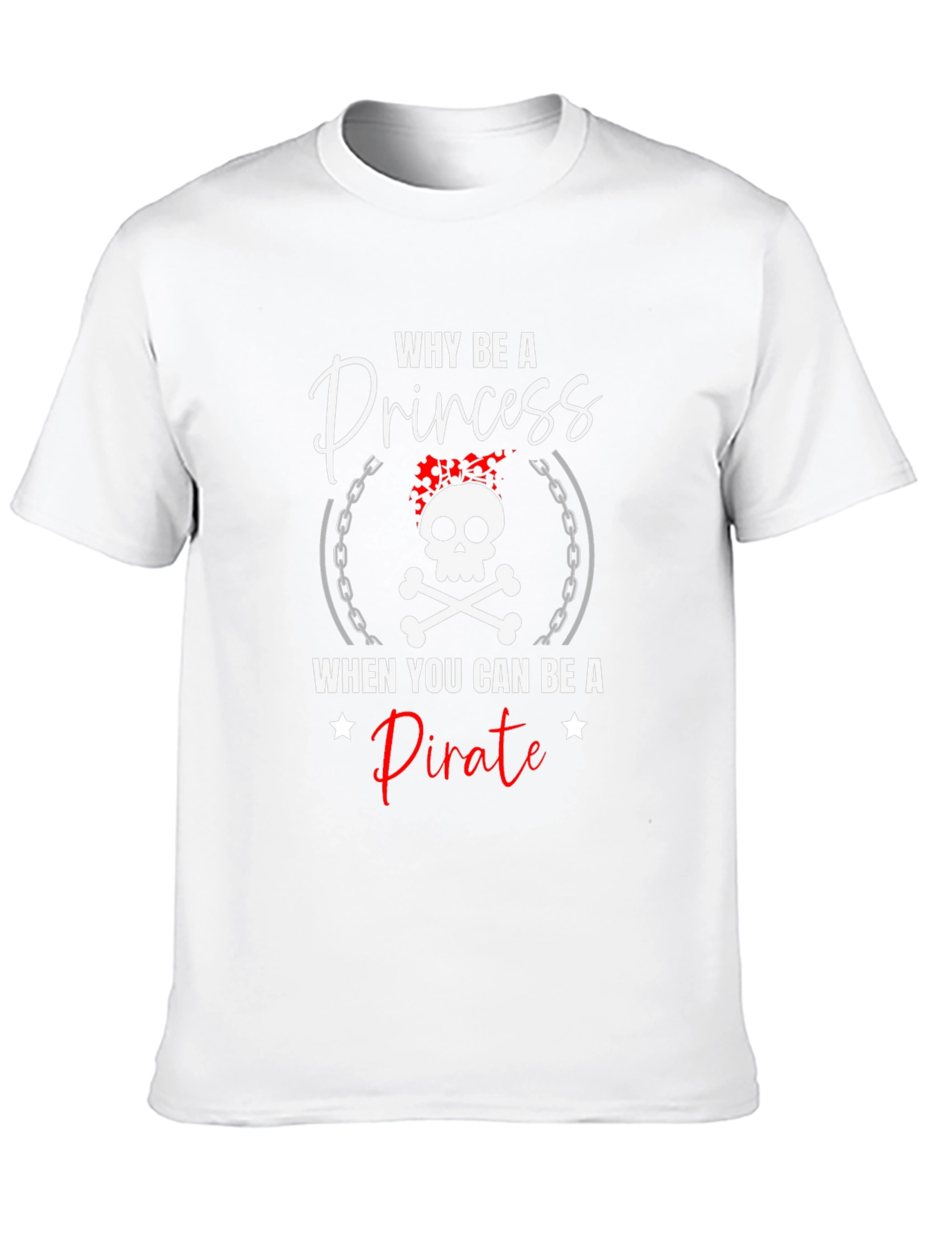 Black Why Be A Princess Pirate T-Shirt view 10