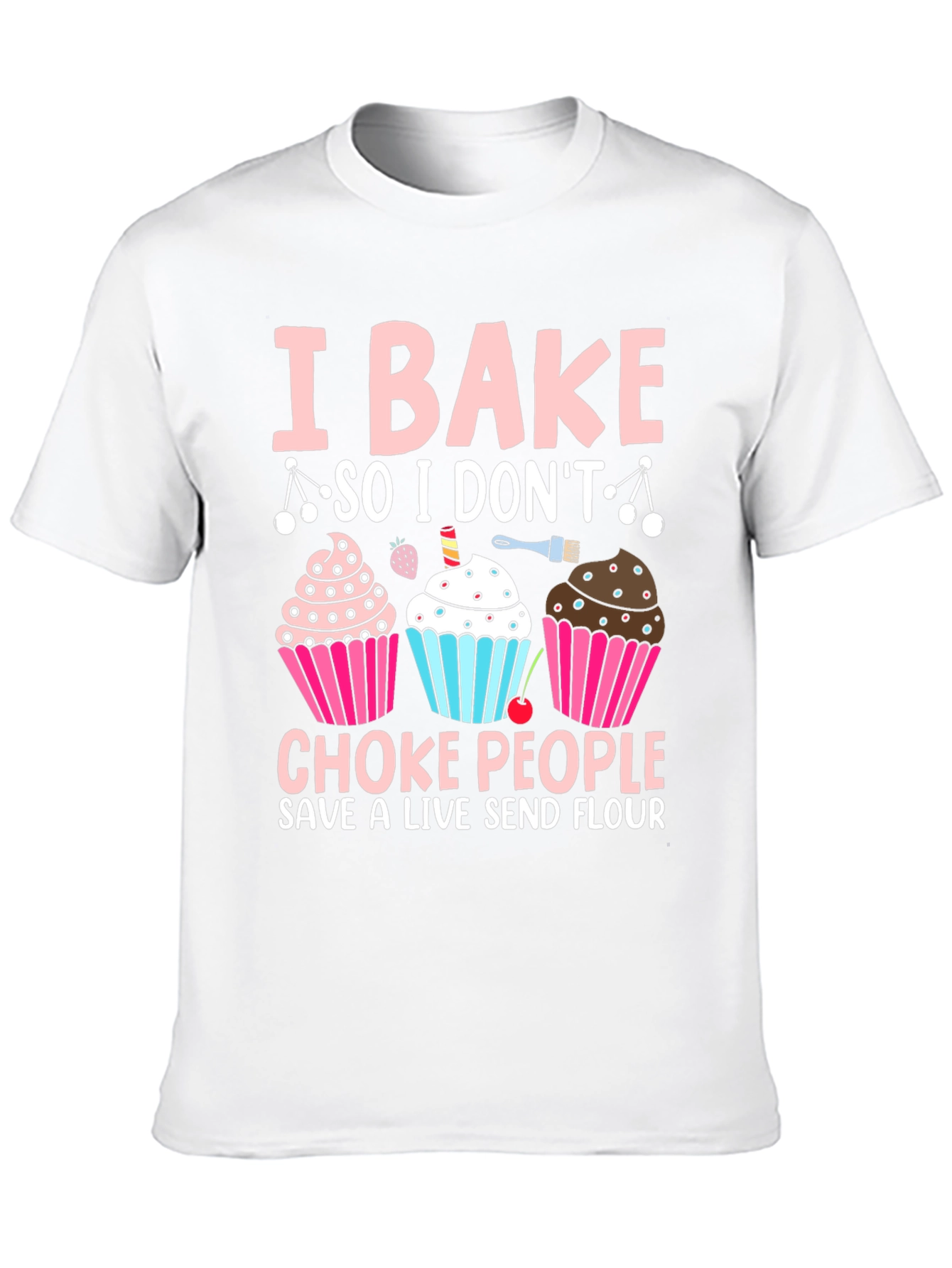Black I Bake Funny T-Shirt view 10