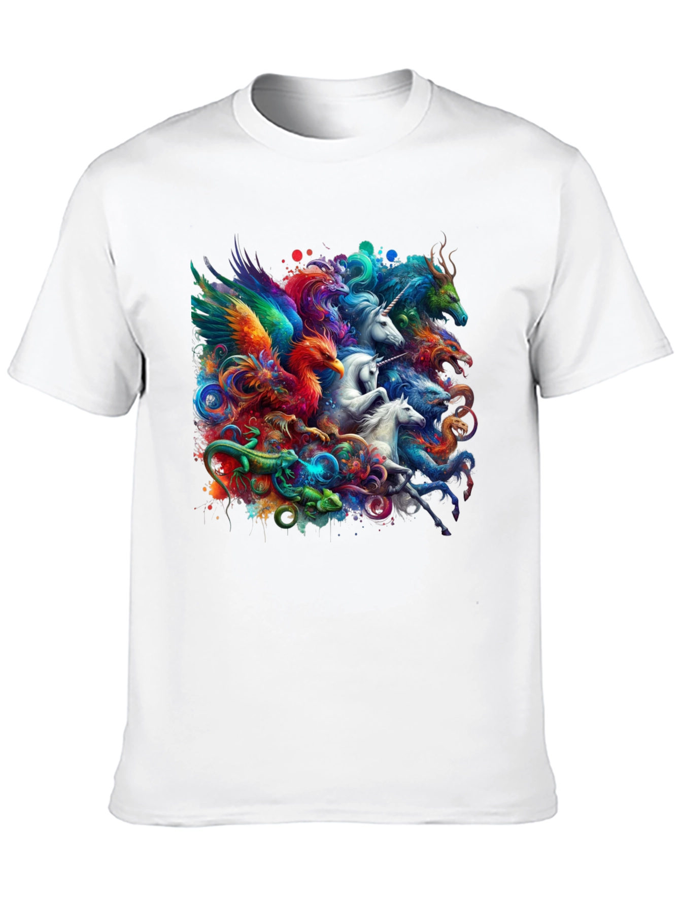 Fantasy Creature T-Shirt: Unicorns, Dragons, Phoenix - 10