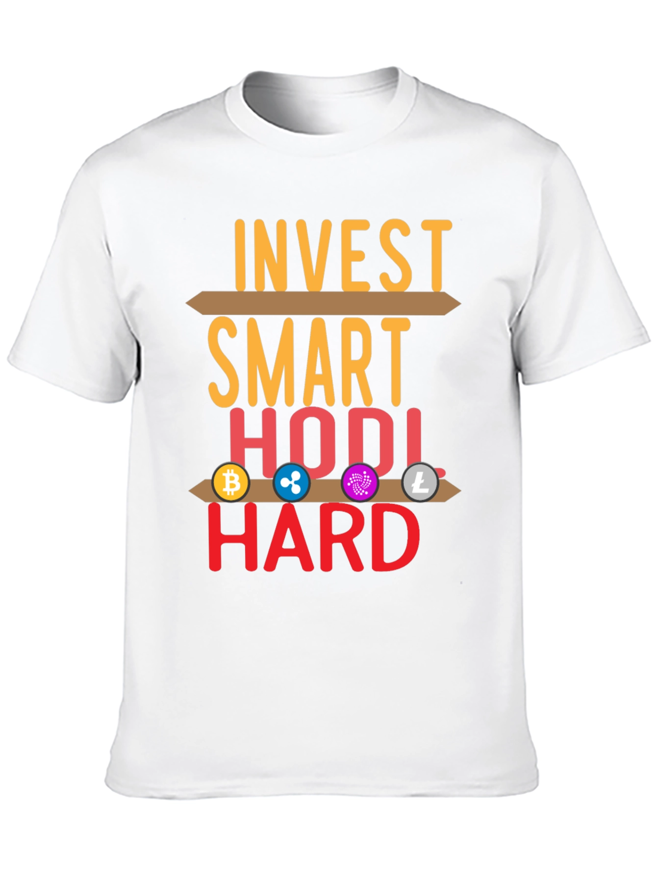 Black Invest Smart HODL Hard Crypto T-Shirt view 10