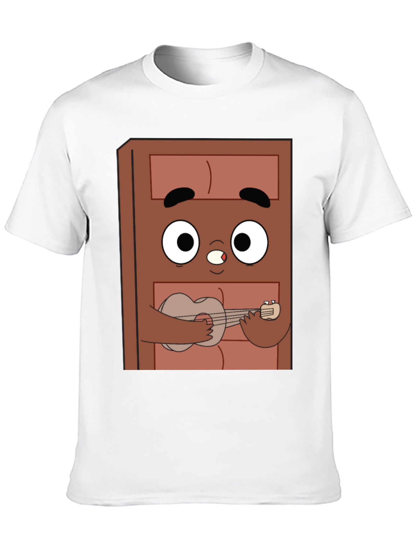 Black Cartoon Character Ukulele T-Shirt view 10