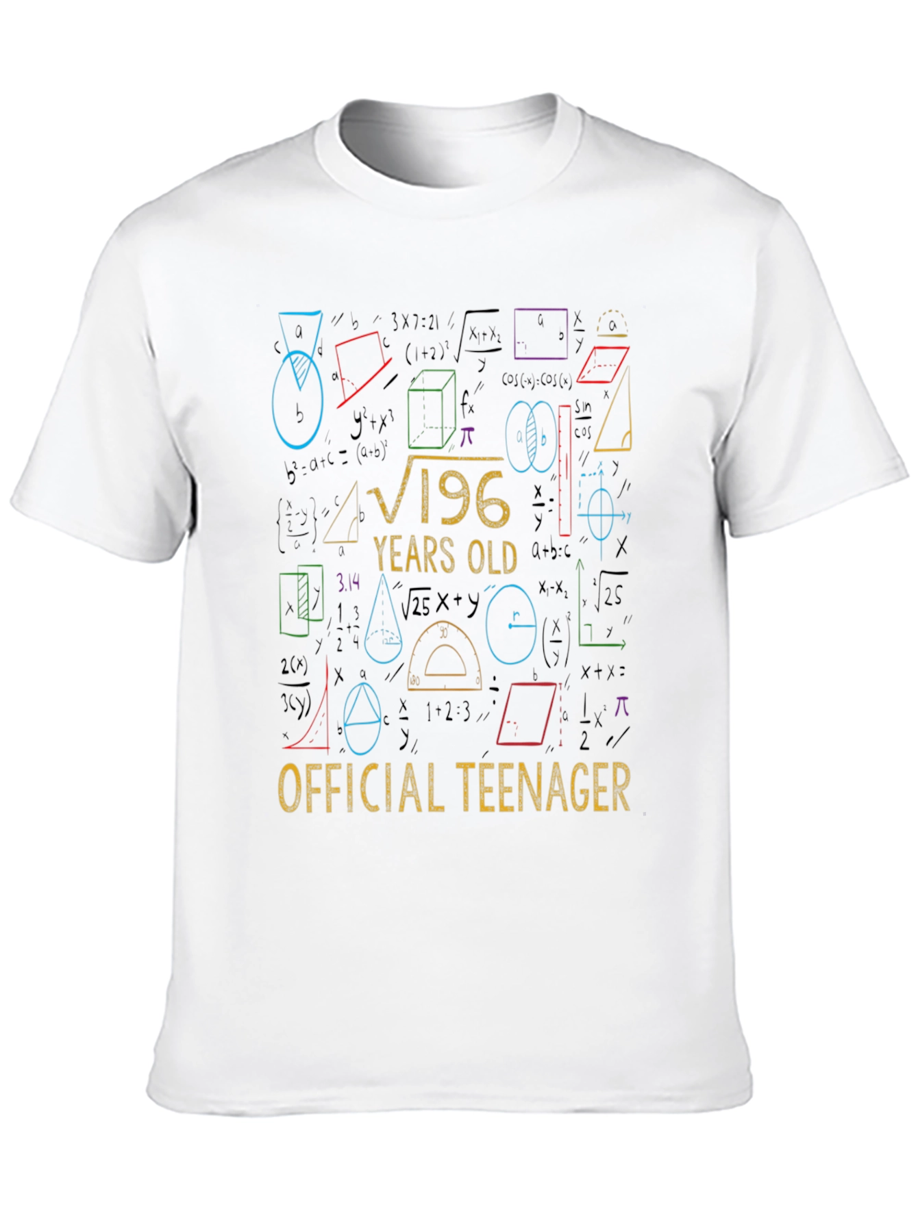 Black Funny 14th Birthday Math Equation Teenager T-Shirt view 10
