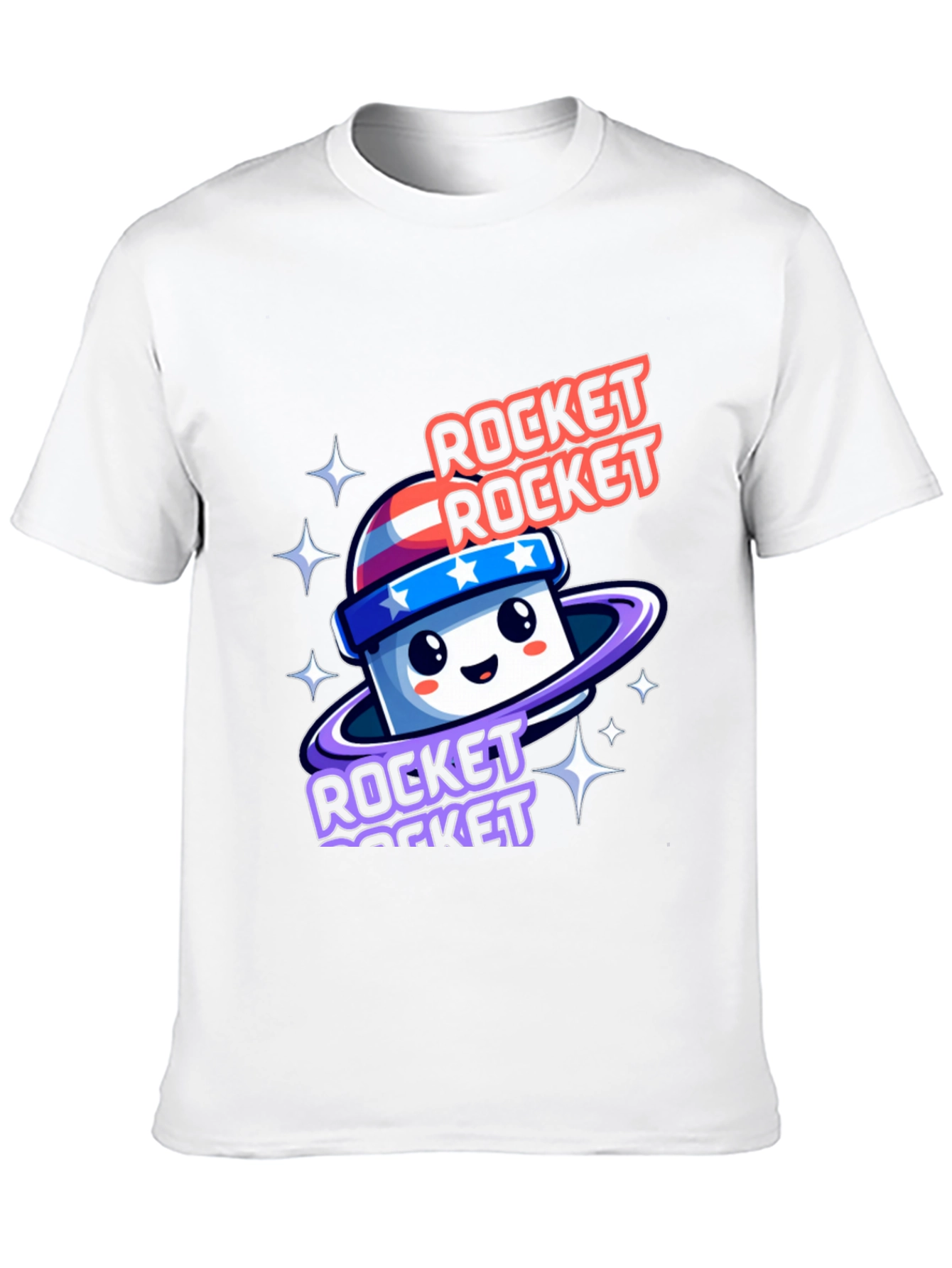 Black Rocket Rocket Cartoon Graphic Tee view 10