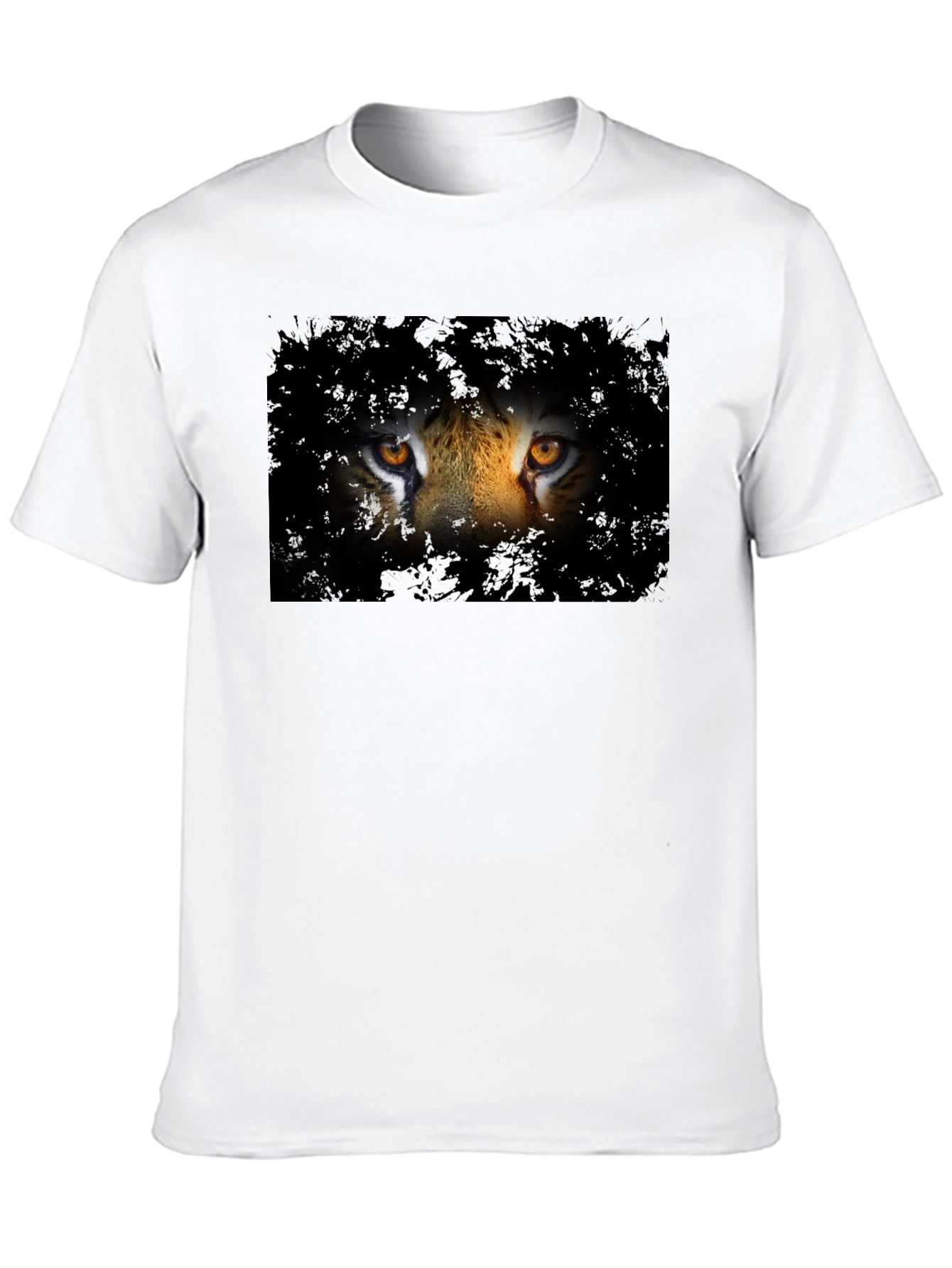 Black Tiger Eyes Graphic Tee - Men's Black T-Shirt view 10