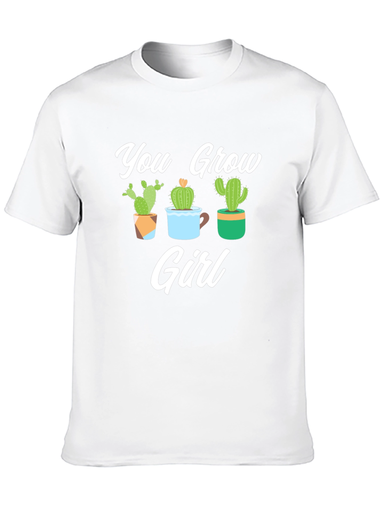 Black You Grow Girl Cactus Graphic Tee Shirt view 10