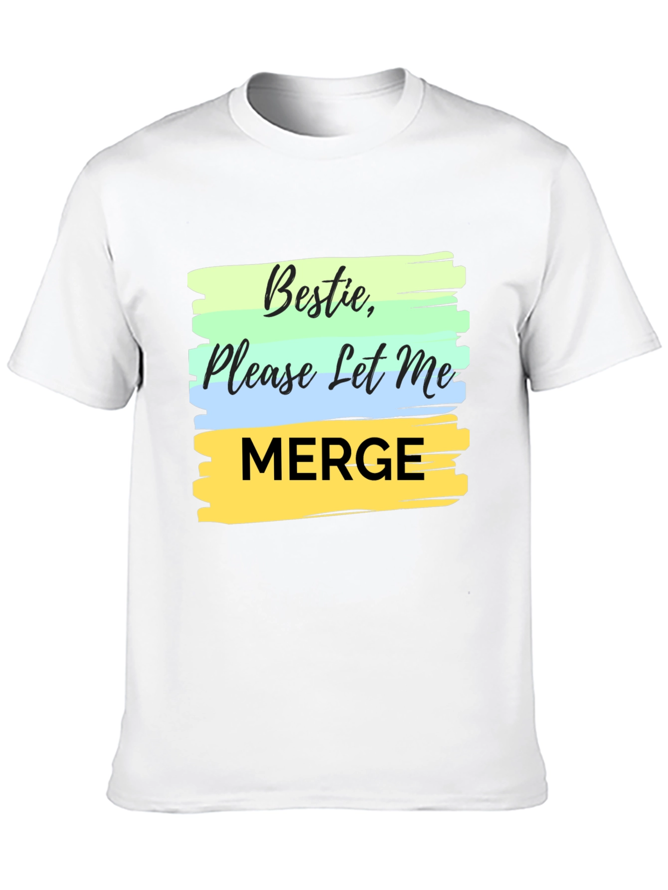 Black Bestie Please Let Me Merge Black T-Shirt view 10