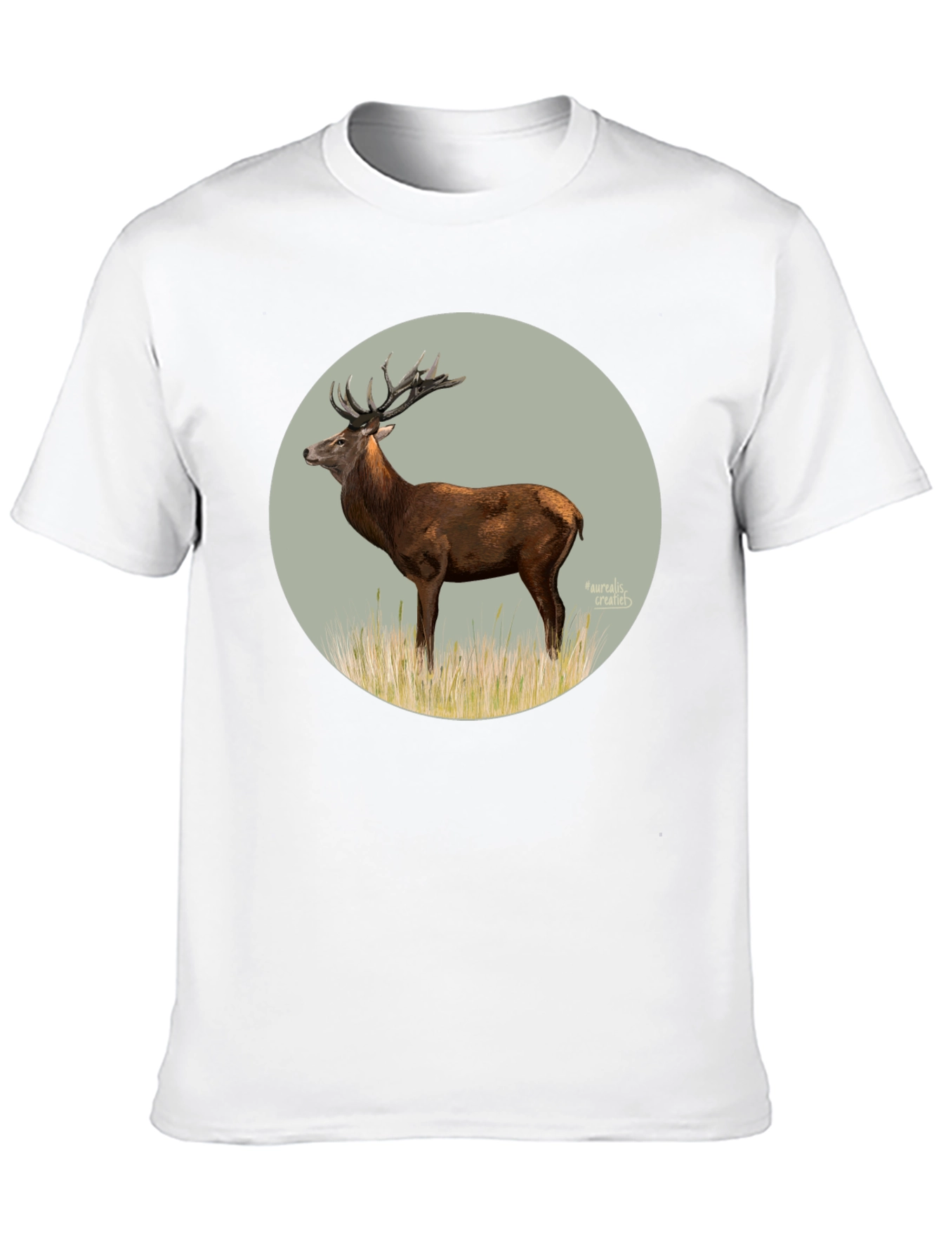 Black Deer Graphic Tee - Black Cotton T-Shirt view 10
