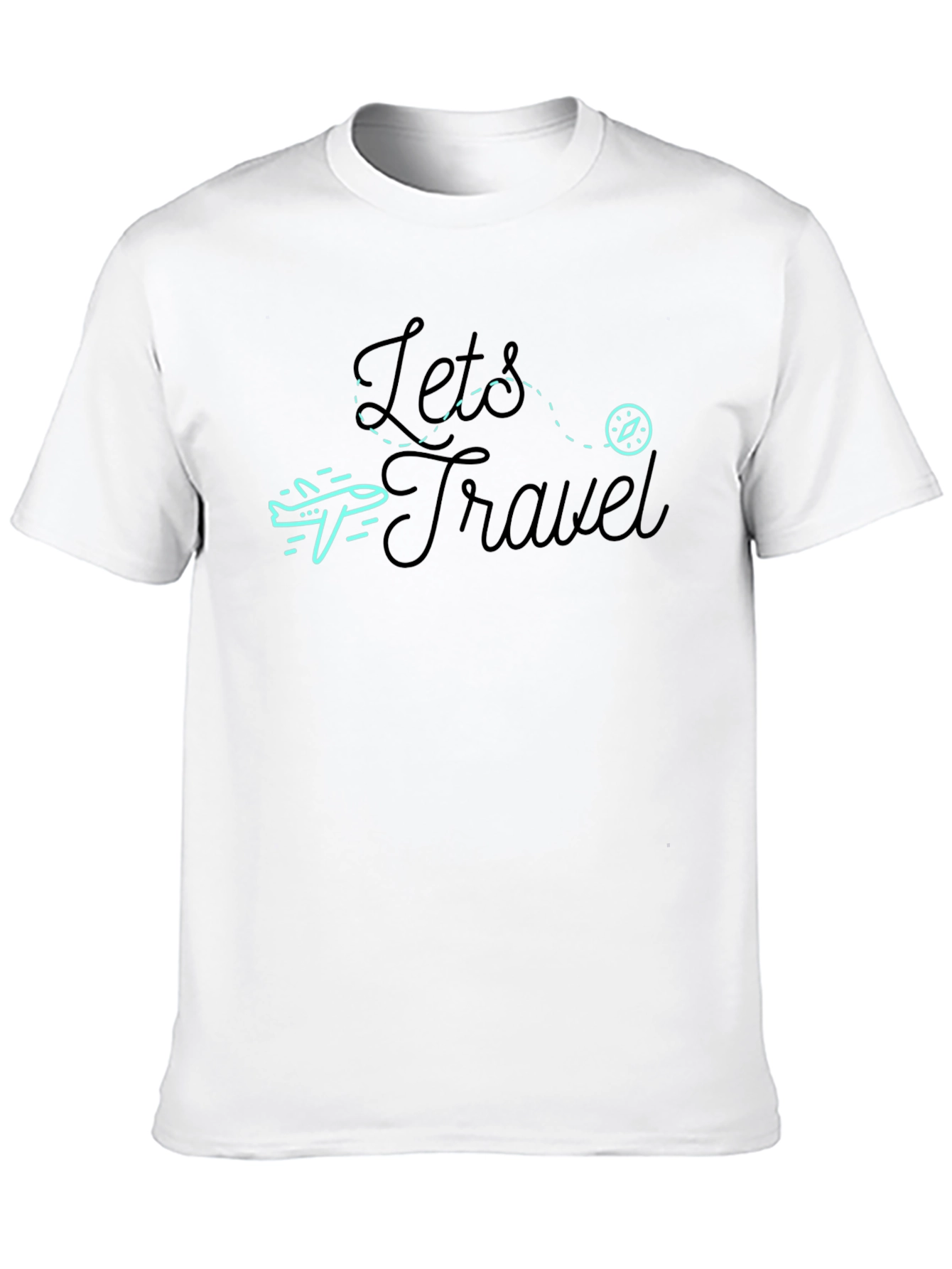 Black Let's Travel Graphic Tee - Black view 10