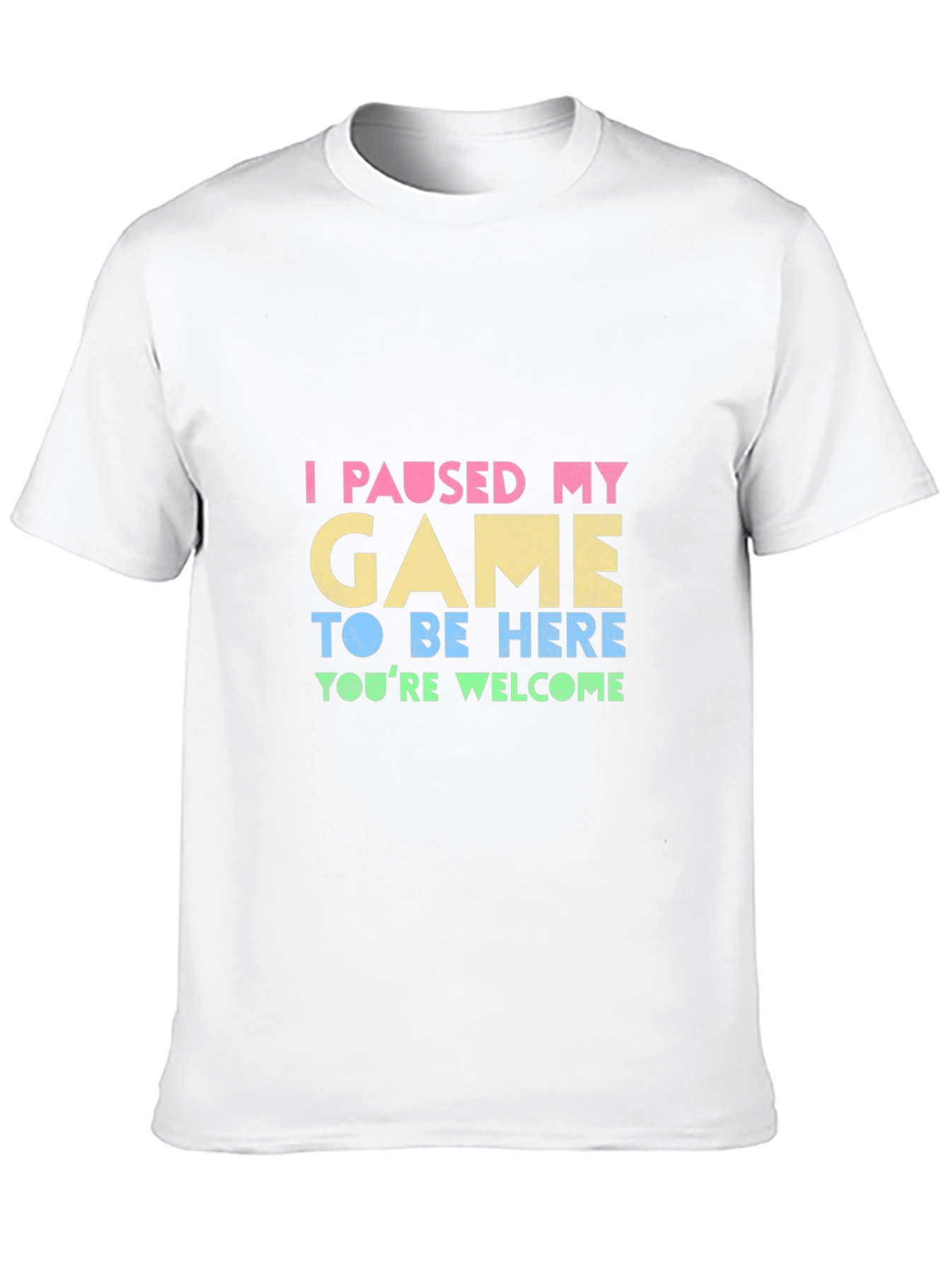 Black Funny Gamer T-Shirt: "I Paused My Game" view 10