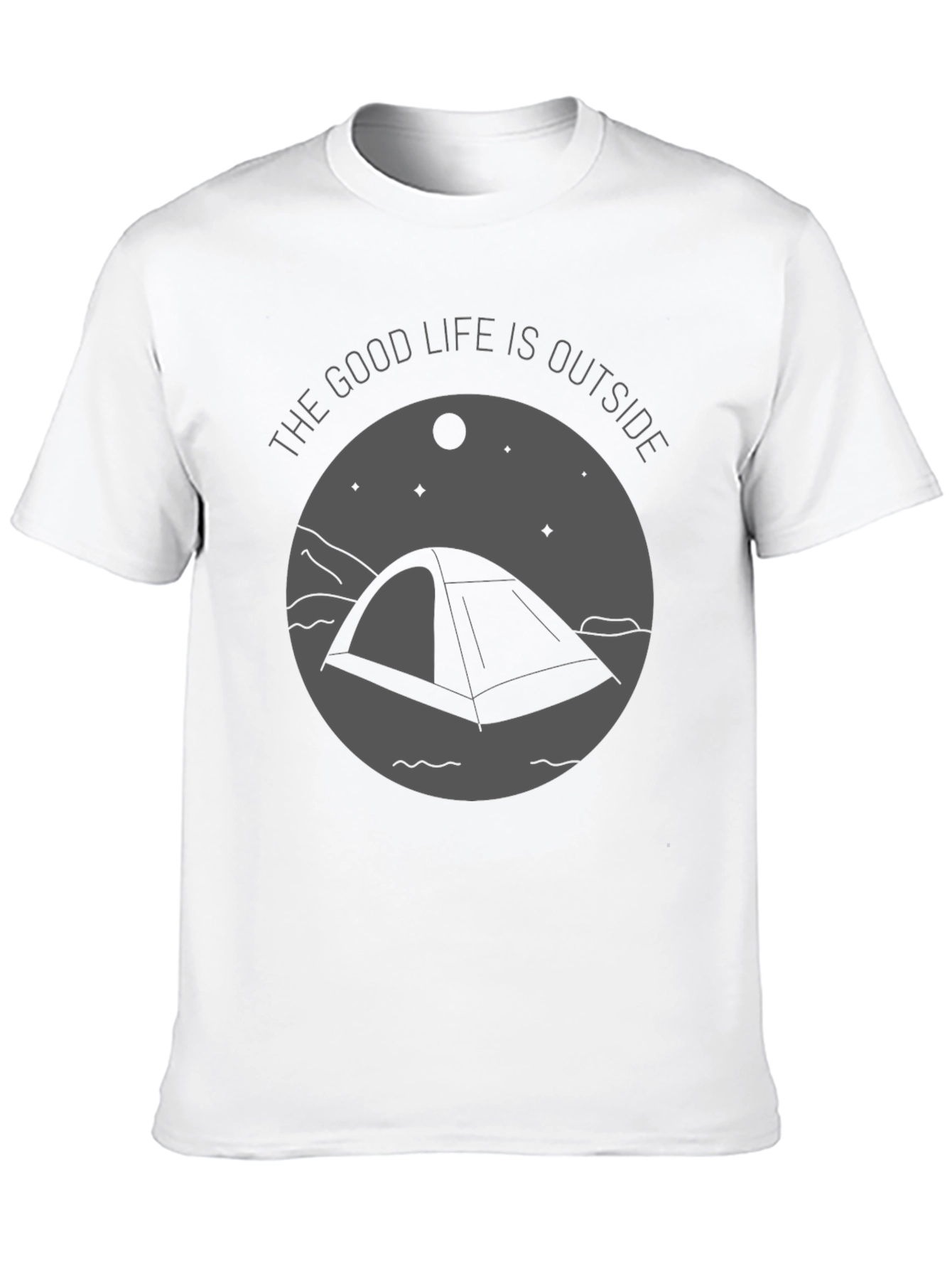 Black The Good Life is Outside Camping T-Shirt view 10