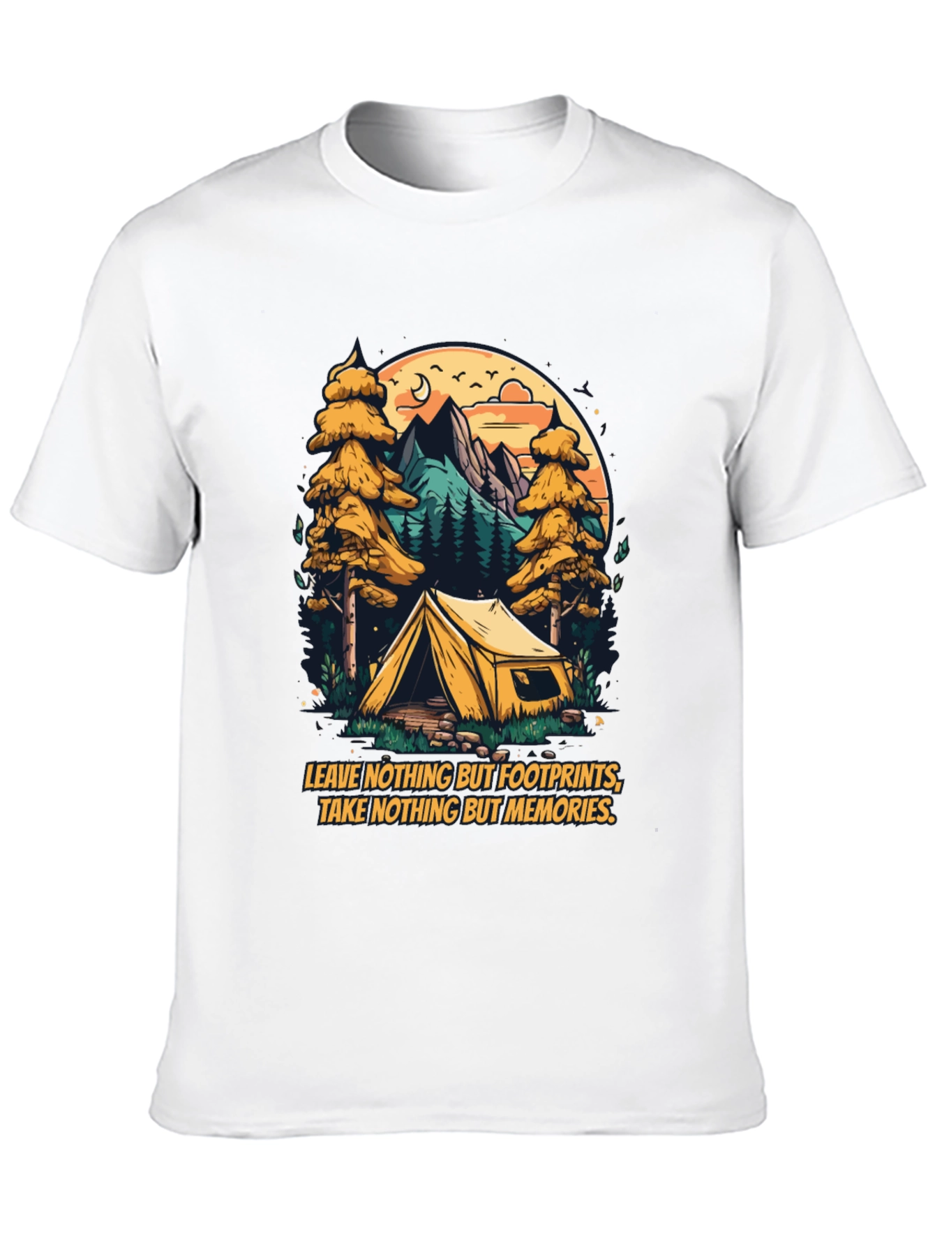 Black Nature Camping Graphic Tee view 10