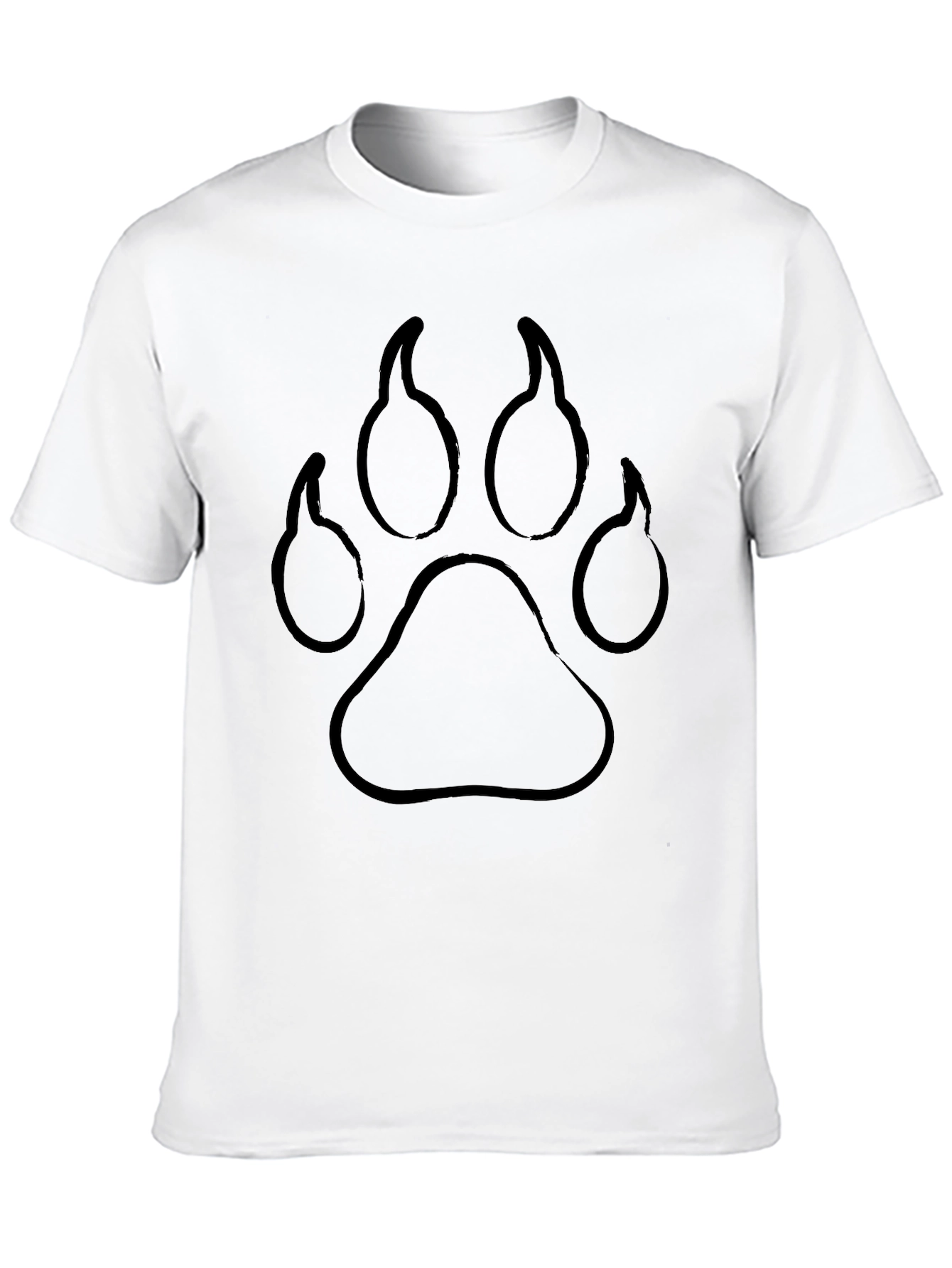 Black Black Paw Print Graphic Tee - Casual Style view 10