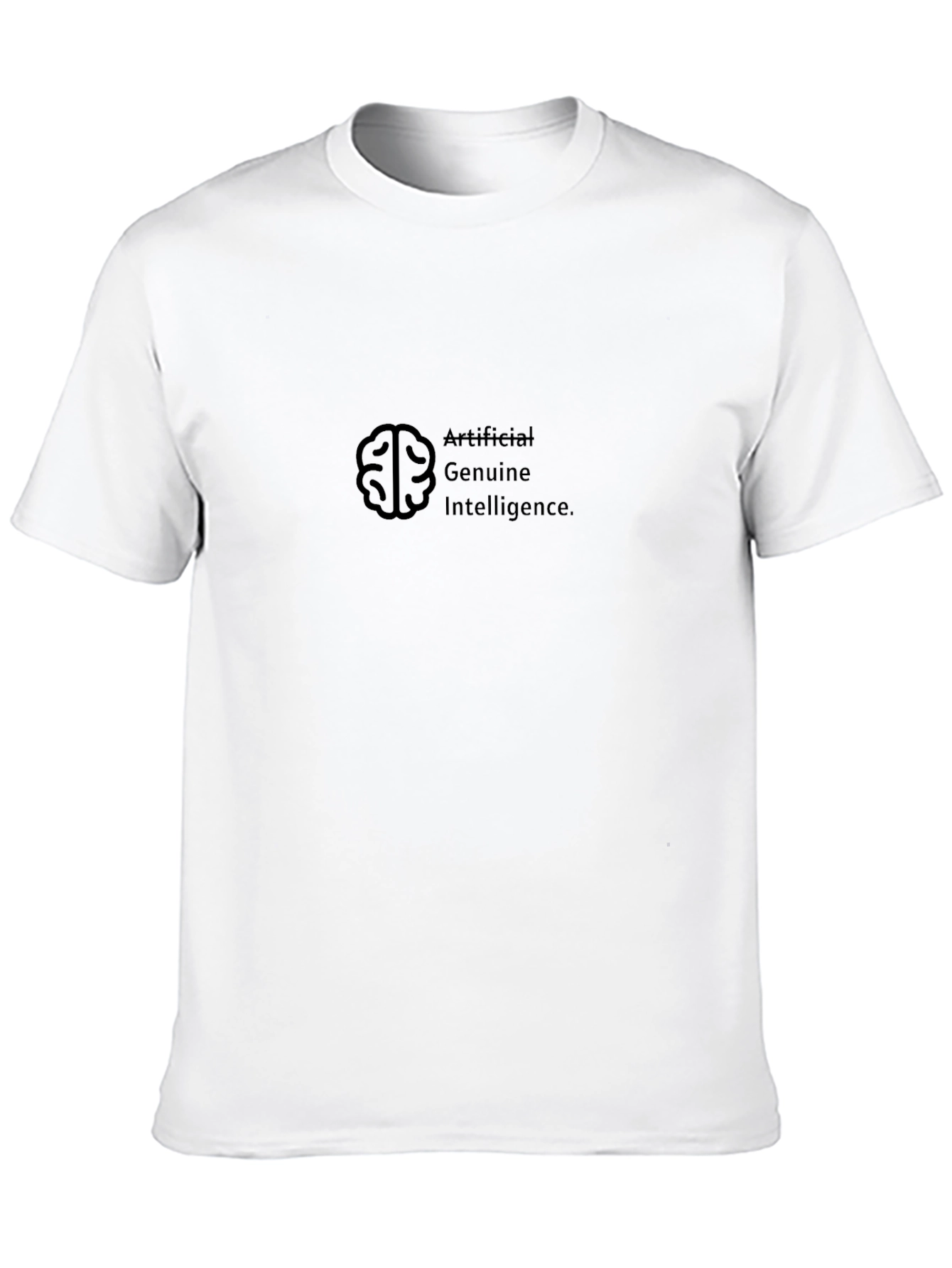 Black Artificial Genuine Intelligence T-Shirt view 10