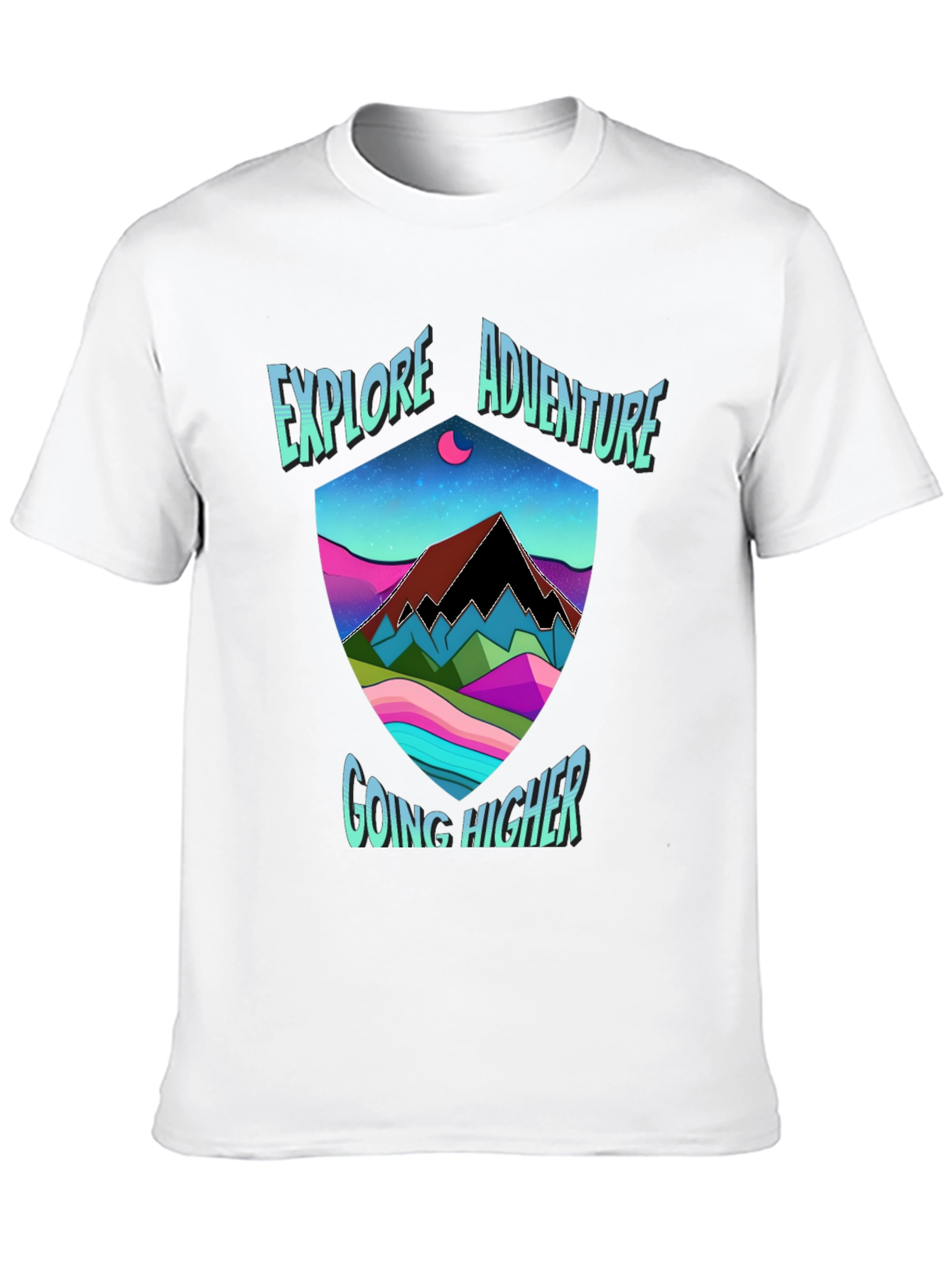 Black Explore Adventure Graphic Tee view 10