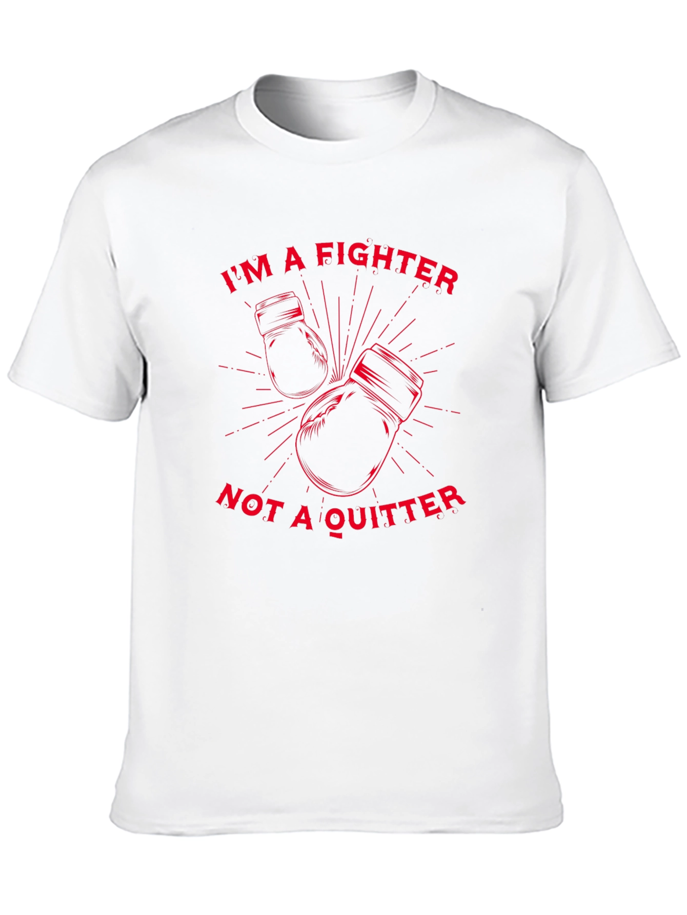 Black Fighter Graphic Tee - Motivational Boxing T-Shirt view 10