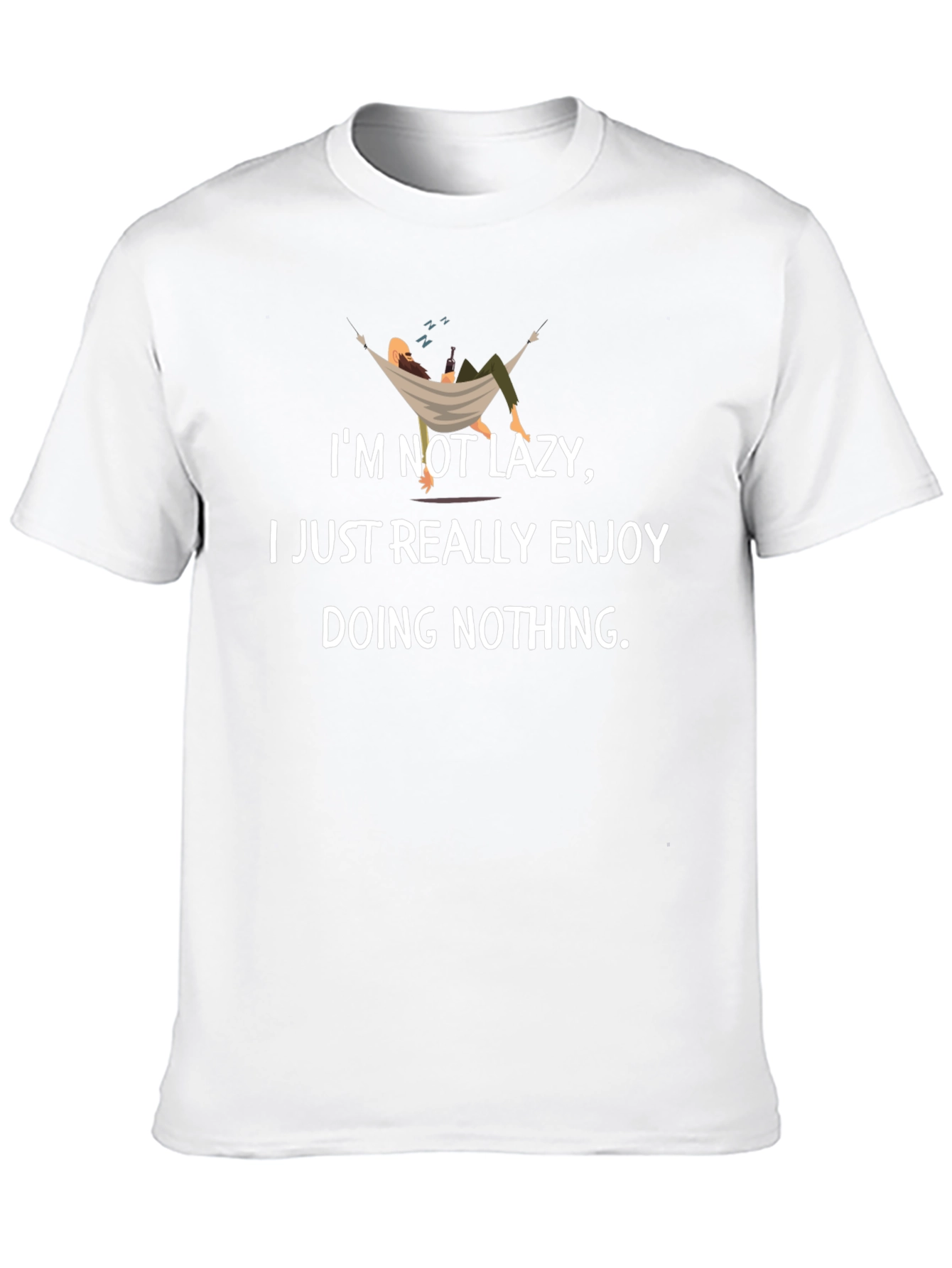 Black Lazy Enjoyment T-Shirt - Doing Nothing view 10