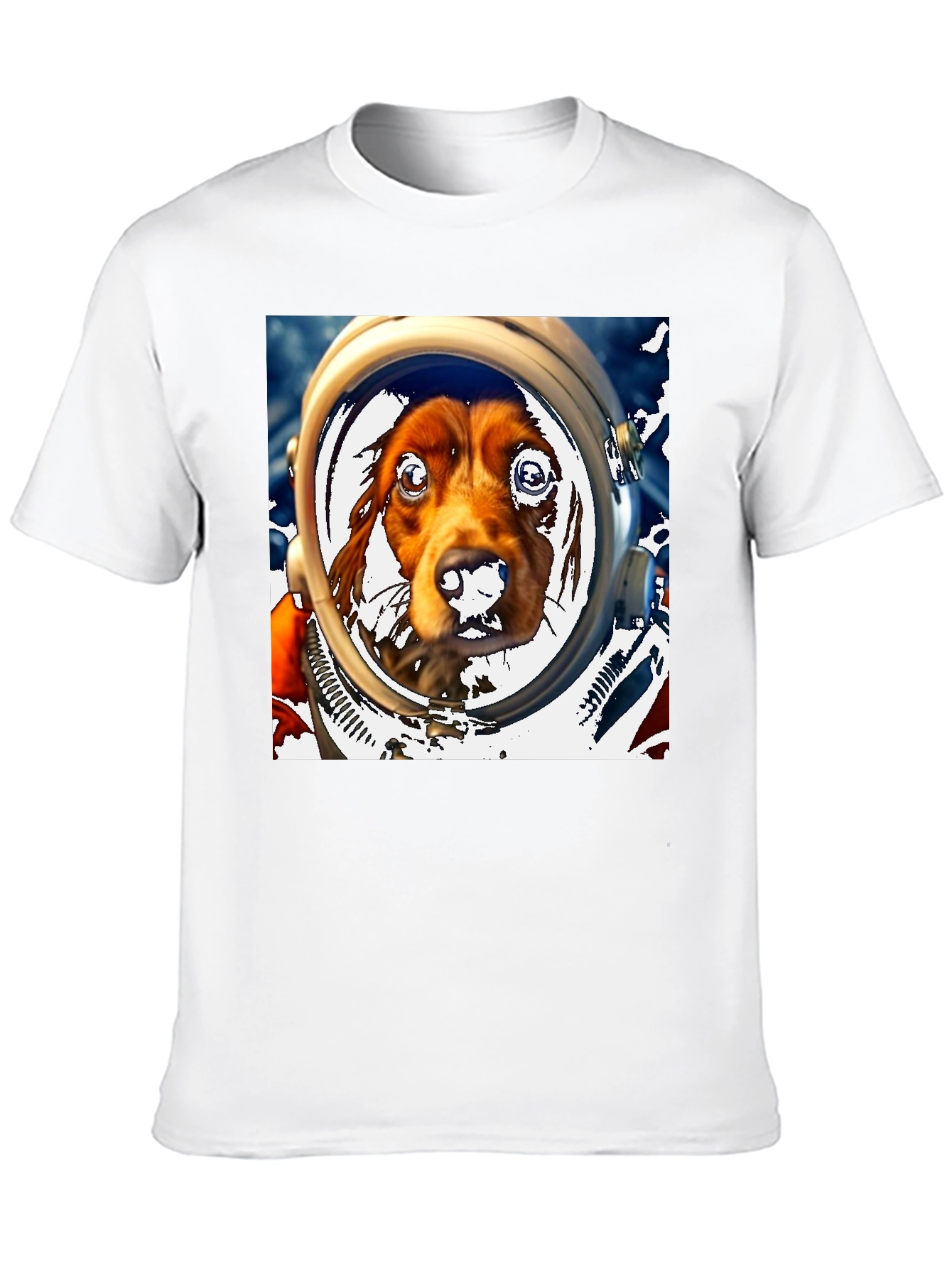 Black Dog Astronaut Graphic Tee - Space Dog Lover T-Shirt view 10