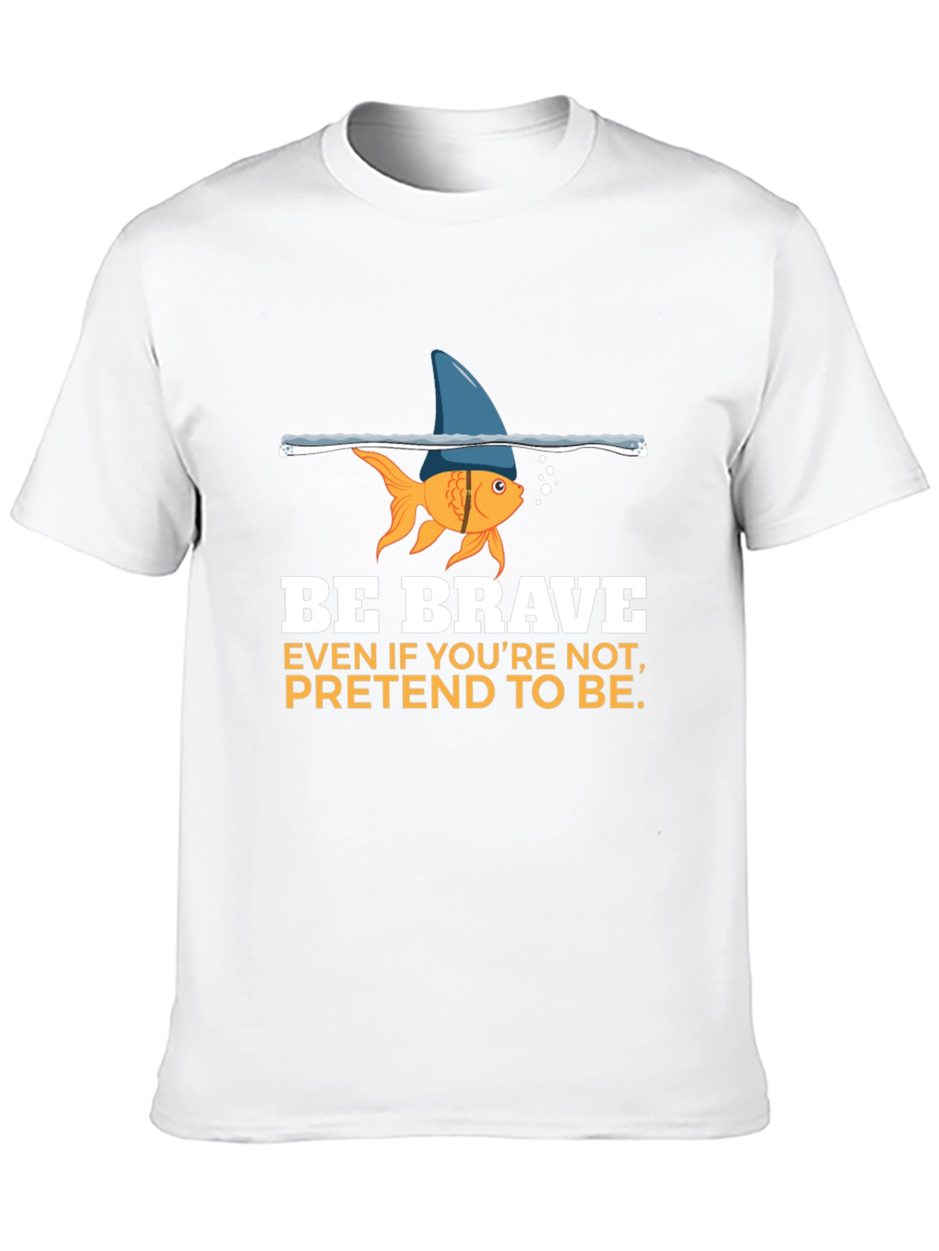 Black Be Brave Graphic T-Shirt - Goldfish Shark Fin view 10