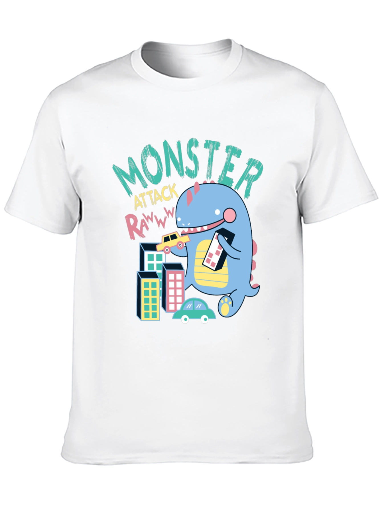 Black Monster Attack Graphic T-Shirt - Fun & Unique Design view 10