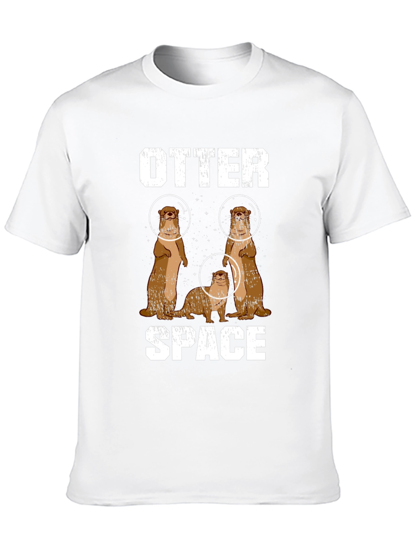 Black Otter Space Graphic Tee - Men's Black T-Shirt view 10