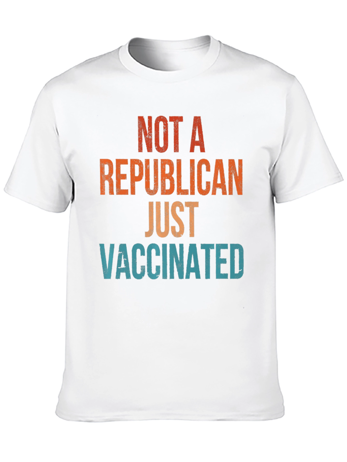 Black Not a Republican Just Vaccinated T-Shirt view 10