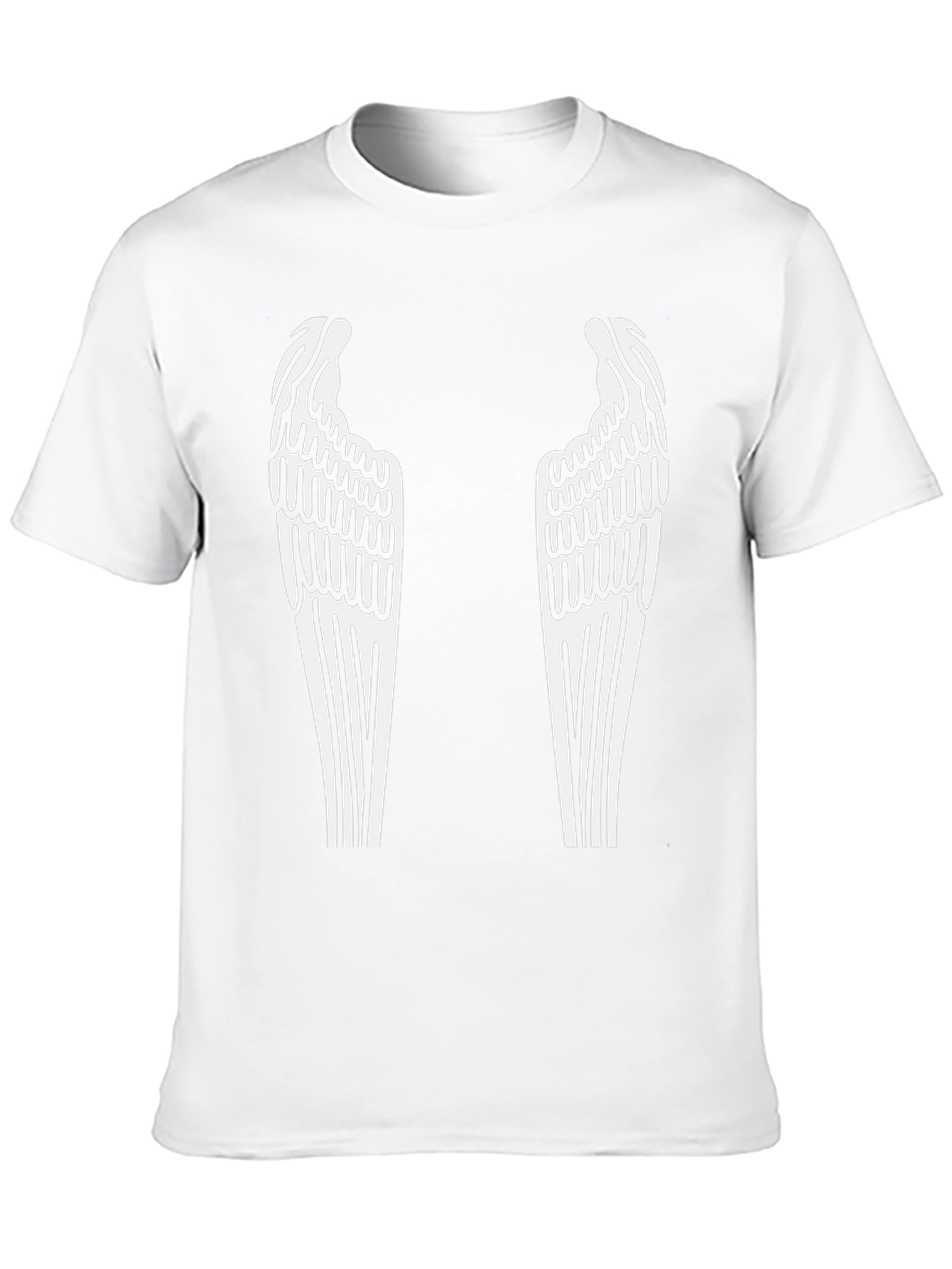 Black Angel Wings Graphic Tee - Black Cotton Blend view 10