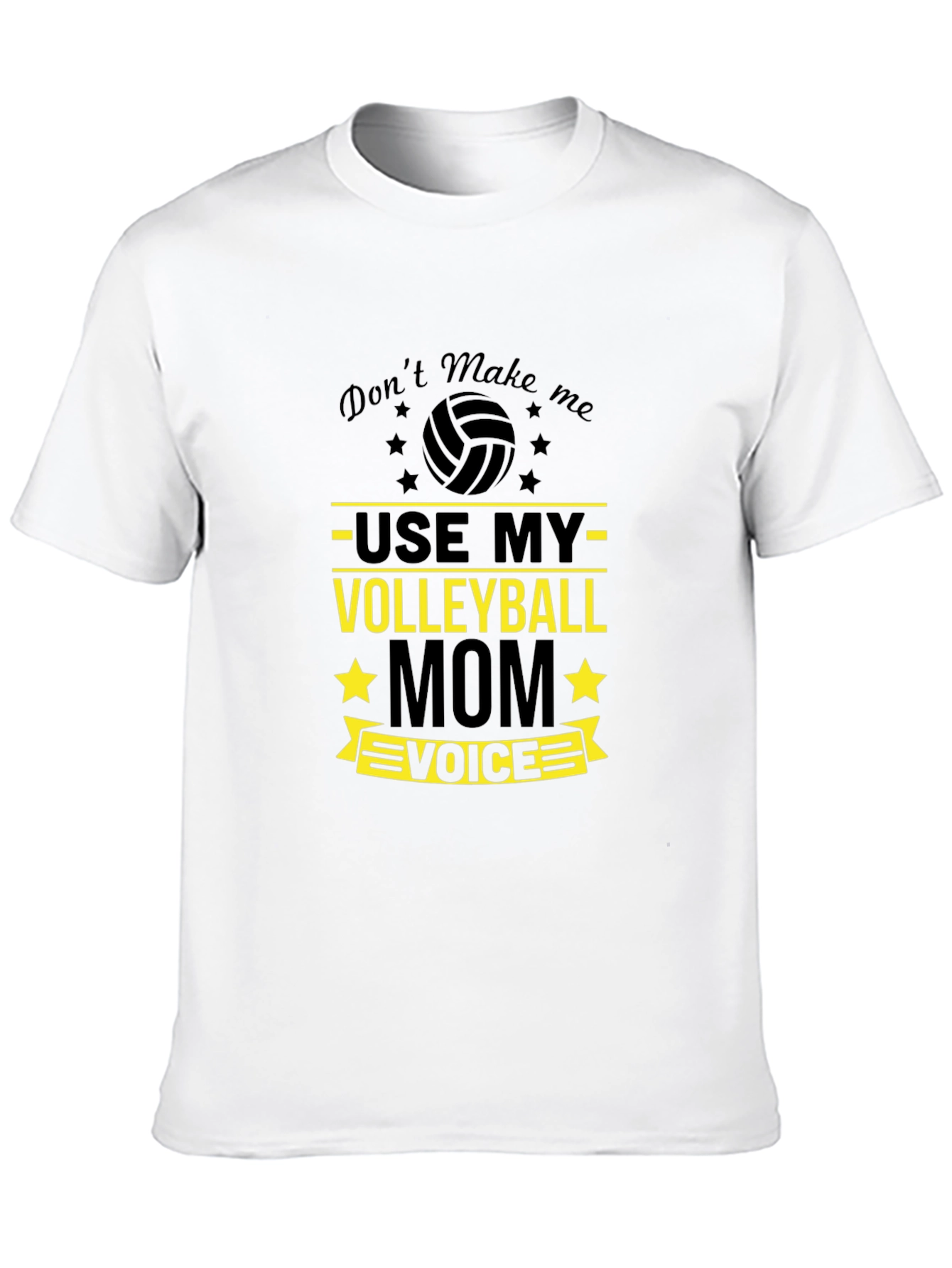 Black Volleyball Mom Voice T-Shirt - Fun Sports Tee view 10