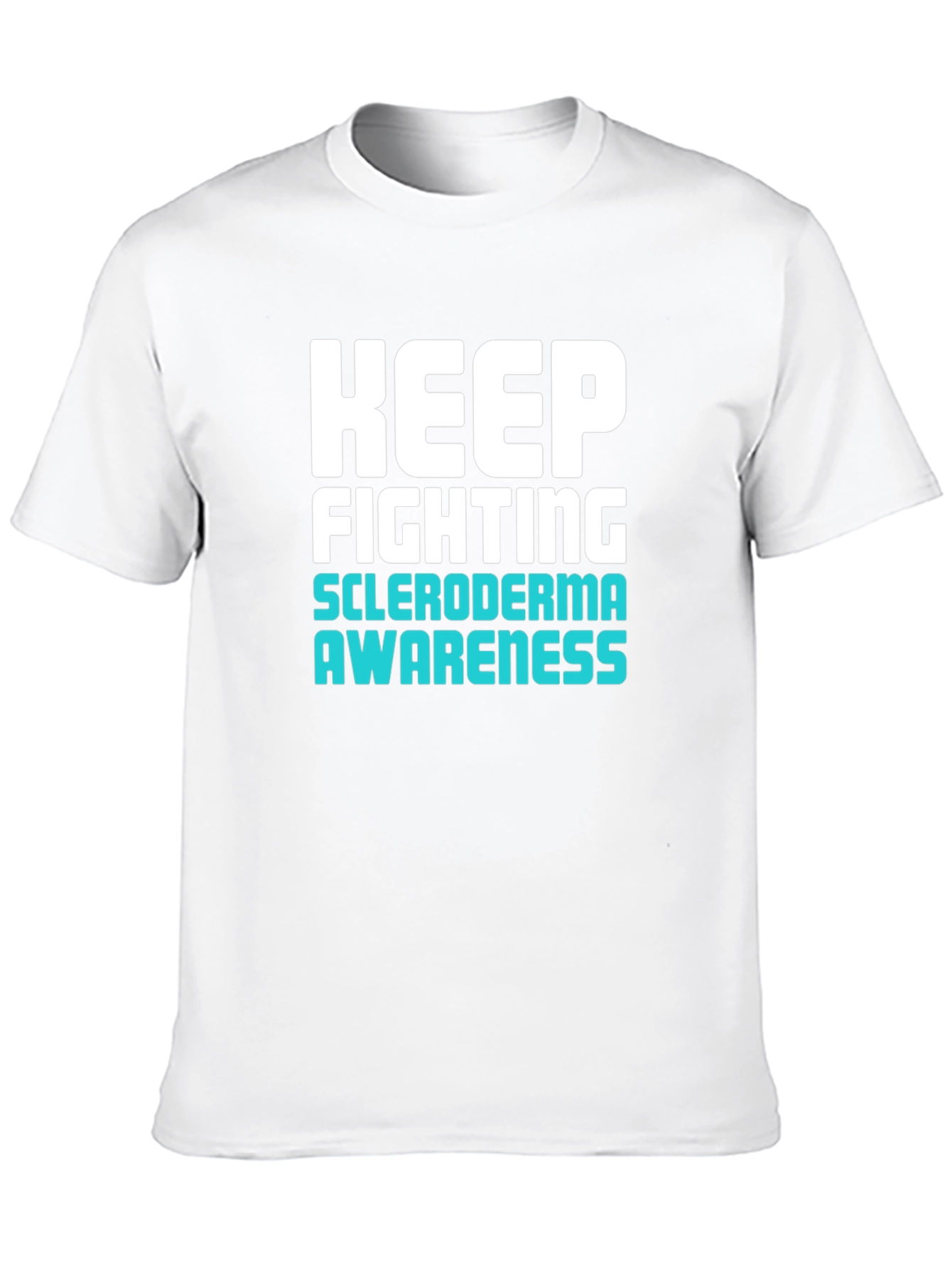 Keep Fighting Scleroderma Awareness Black T-Shirt - 10