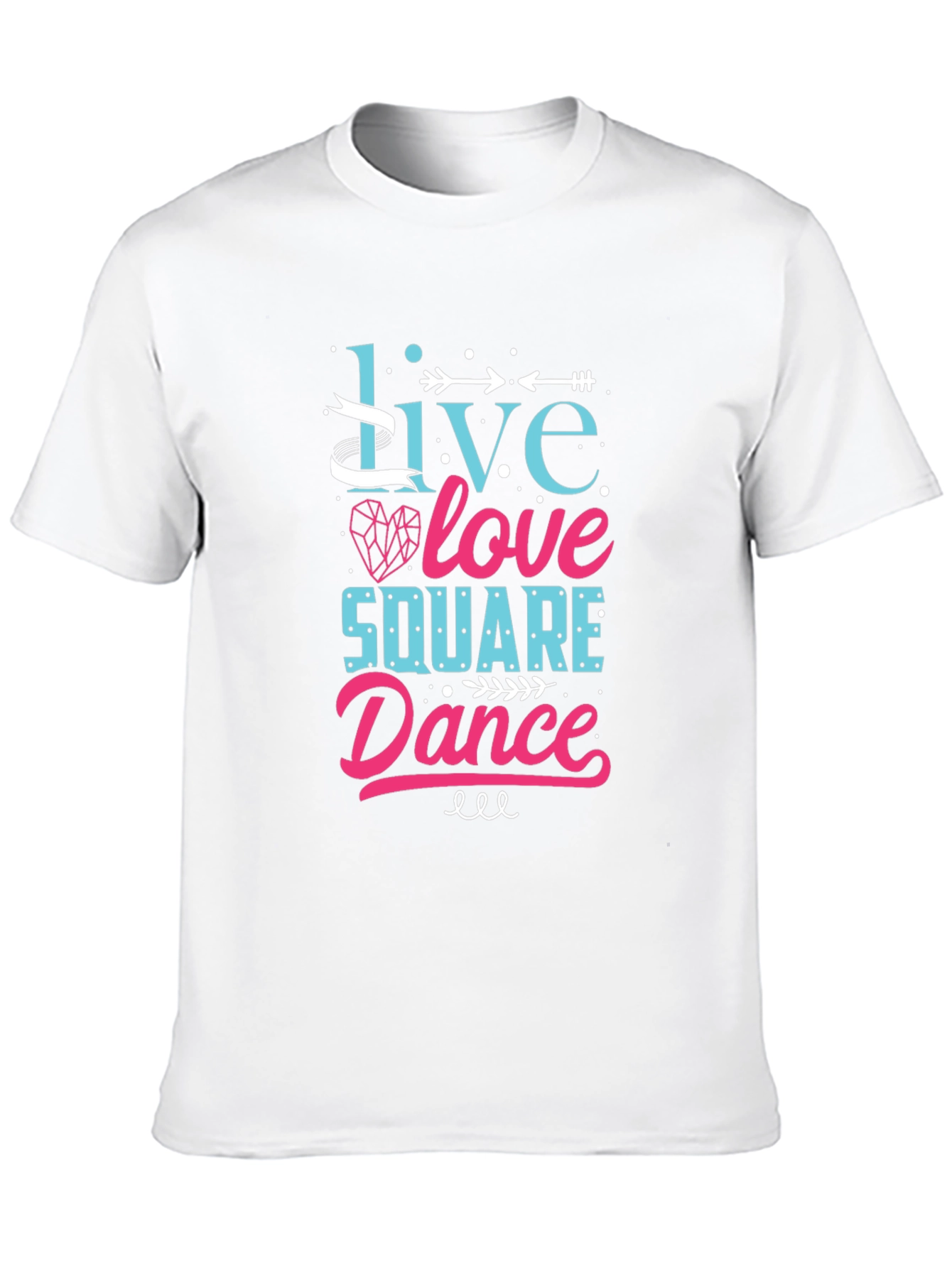 Black Live Love Square Dance Graphic Tee view 10