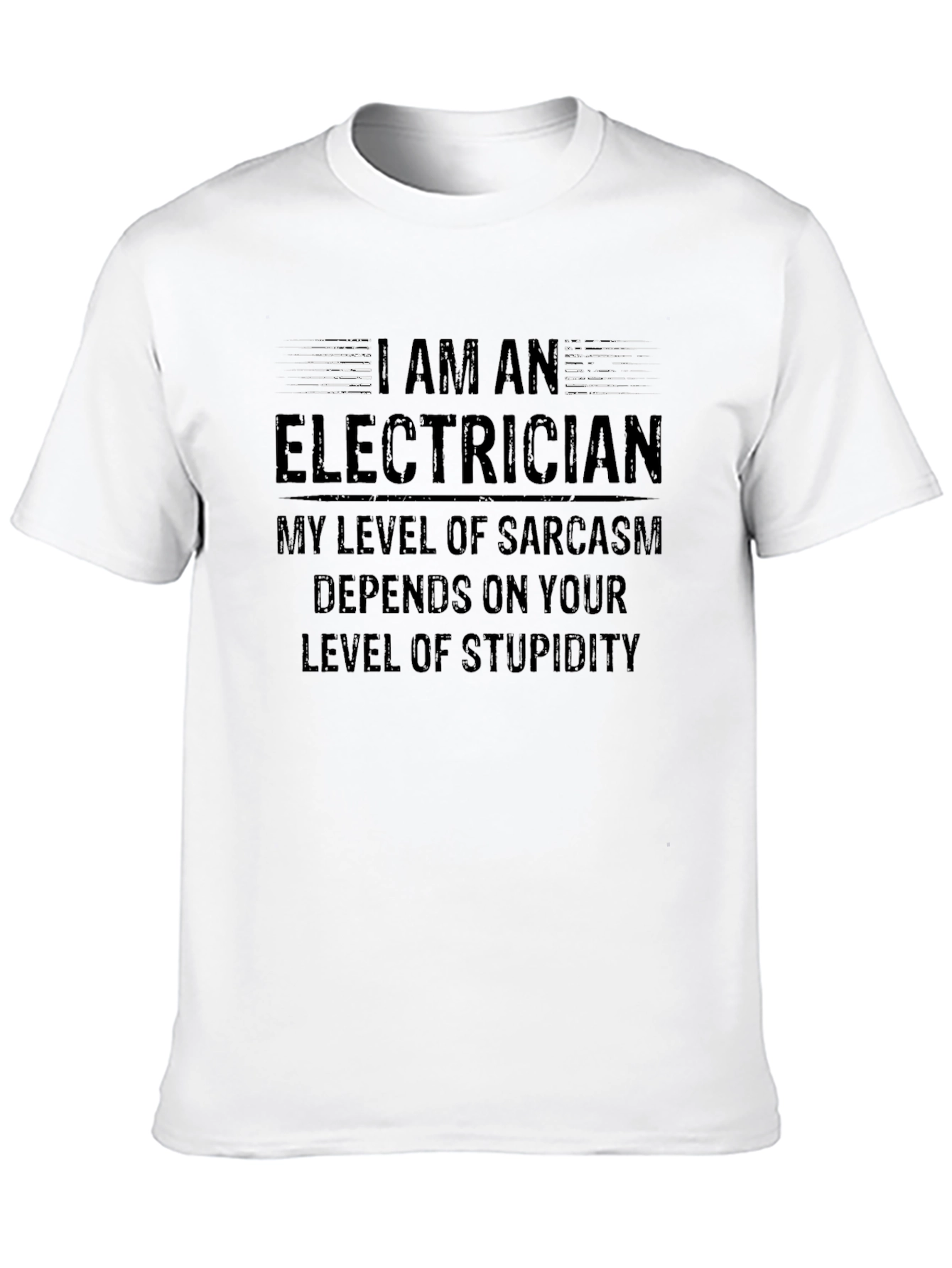 Black Electrician Sarcasm T-Shirt view 10