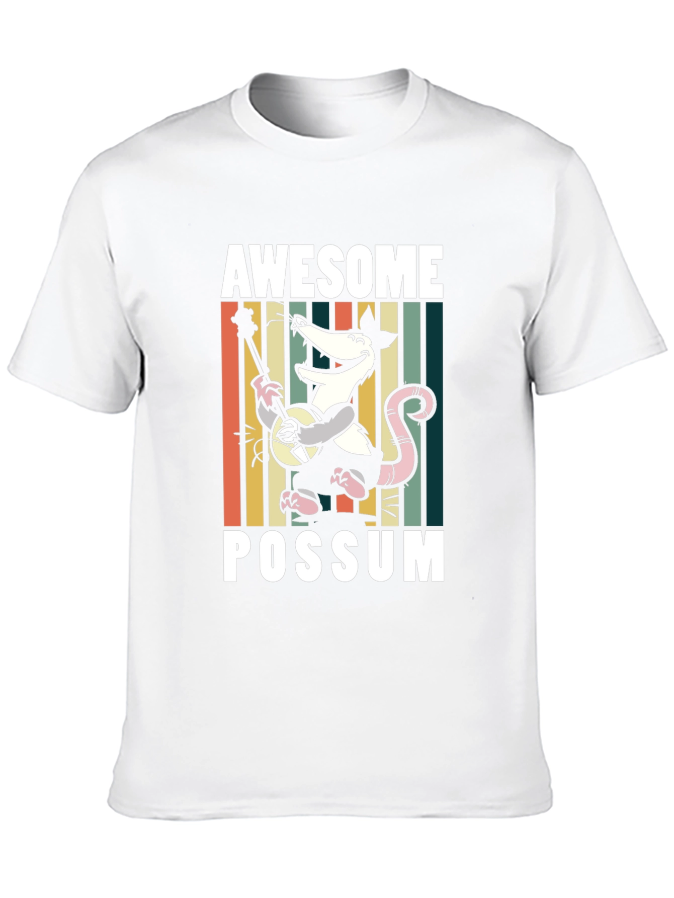 Black Awesome Possum T-Shirt, Banjo Playing Opossum Tee view 10