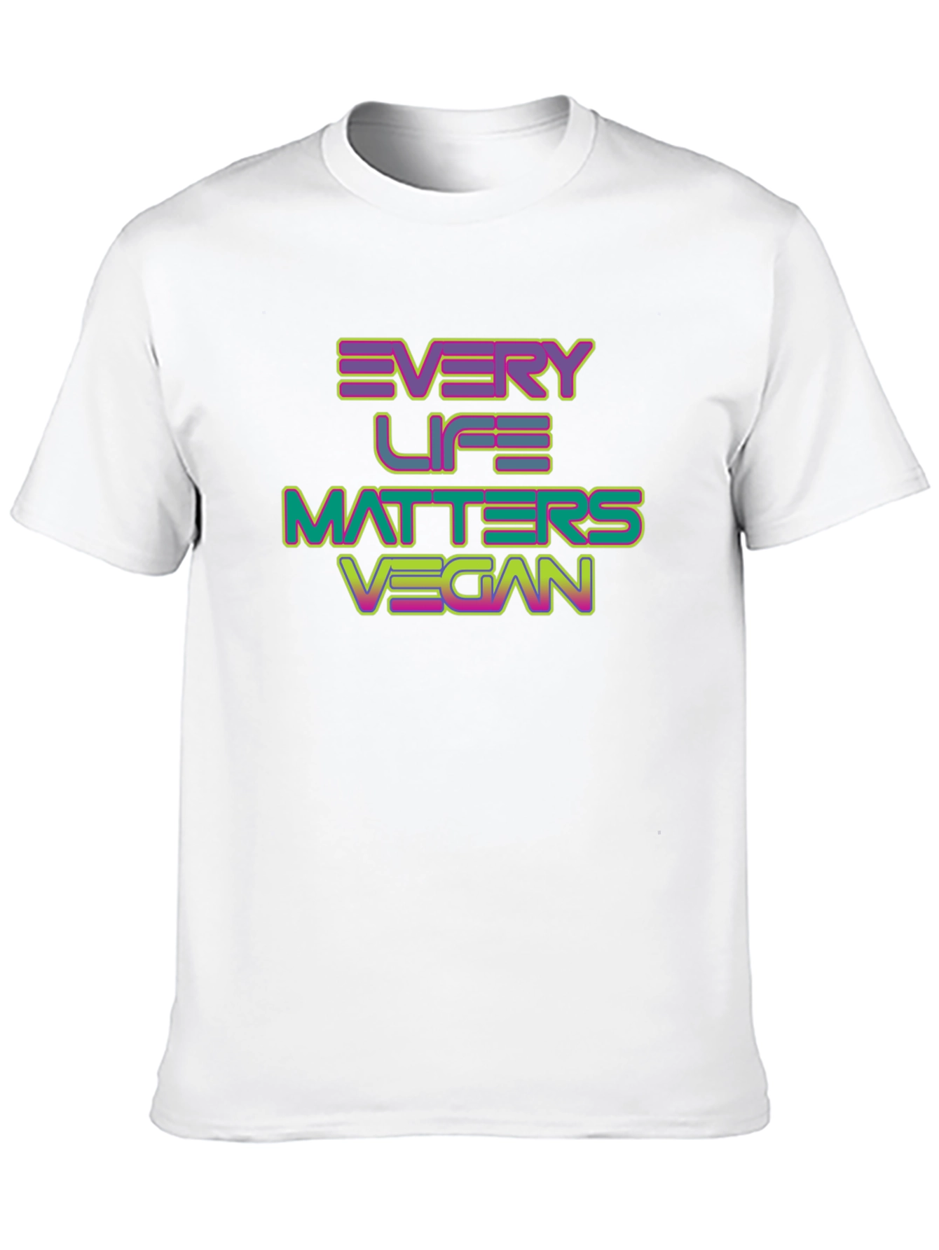 Black Every Life Matters Vegan T-Shirt - Black view 10