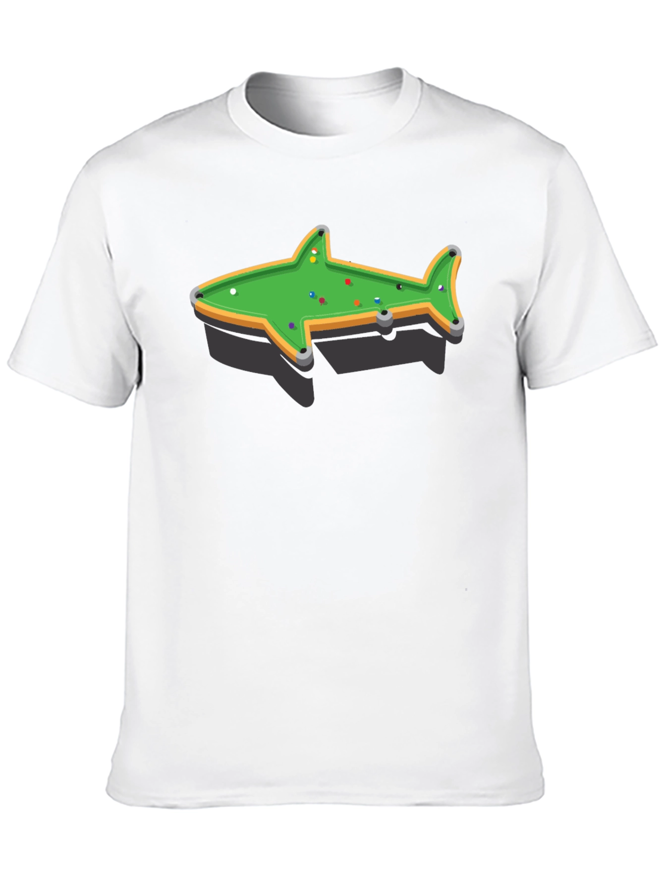 Black Shark Pool Table Graphic Tee - Unique Billiards Shirt view 10