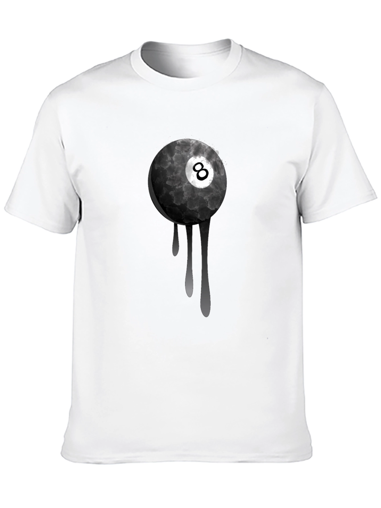 Black 8 Ball Drip Graphic Tee - Stylish Men's T-Shirt view 10