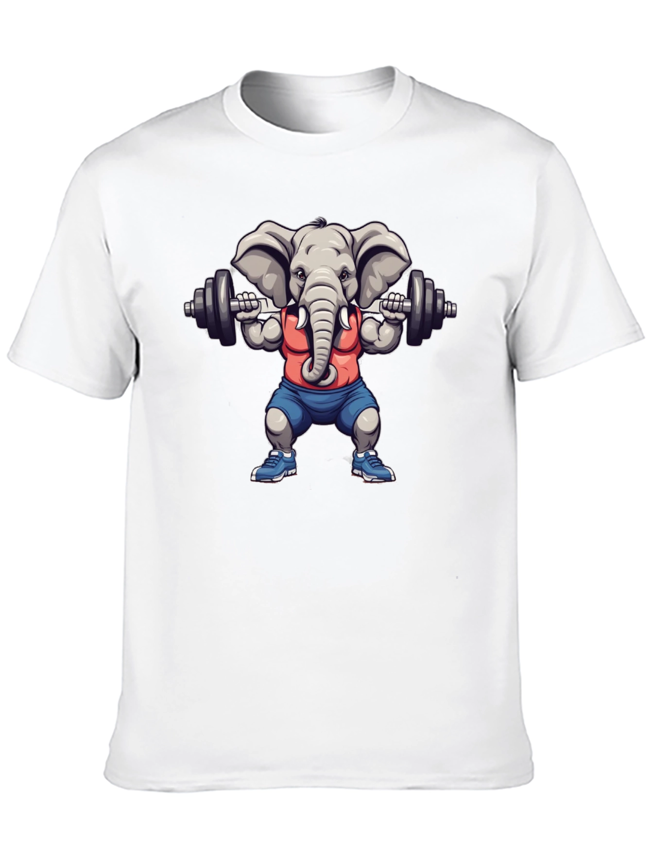 Black Weightlifting Elephant T-Shirt view 10