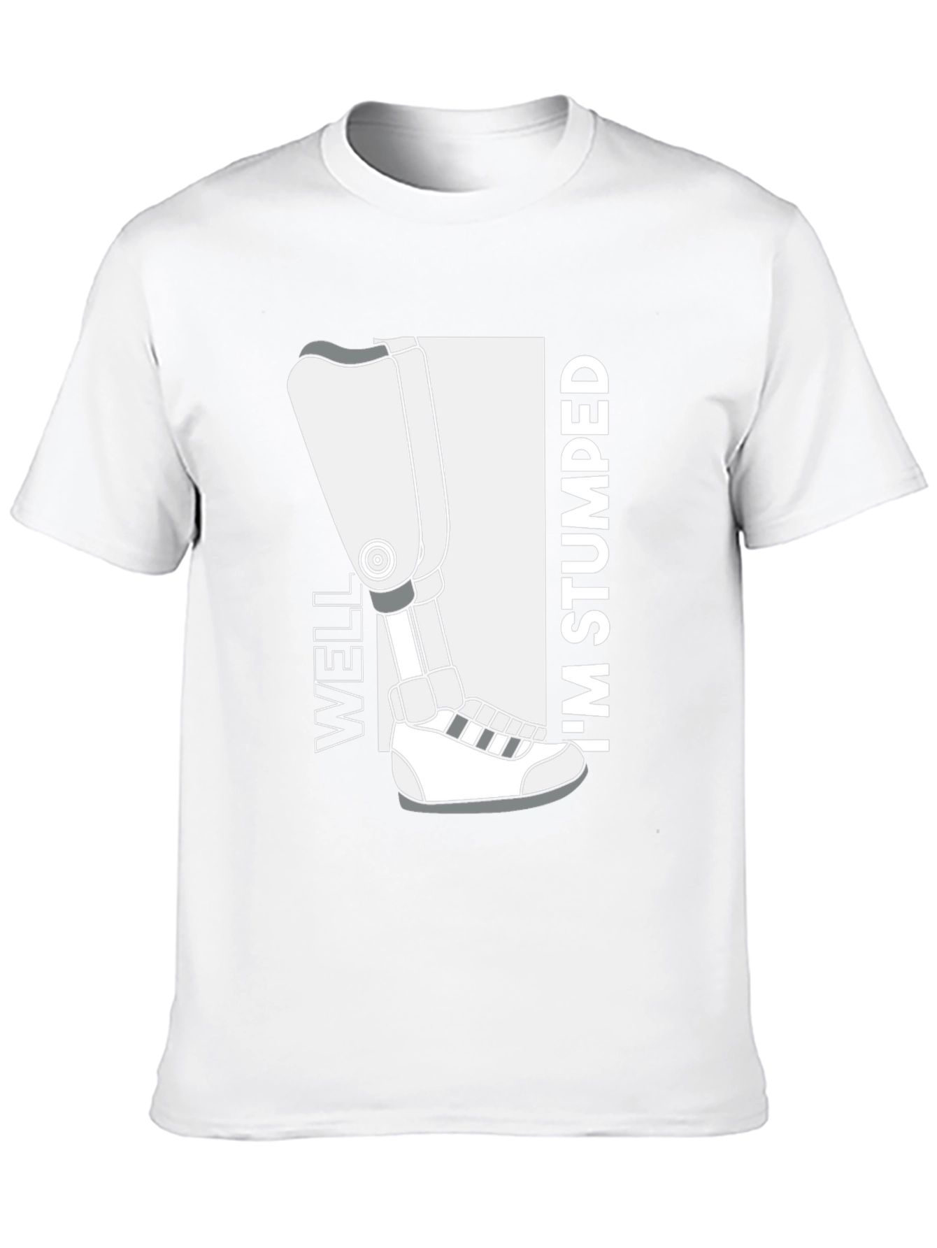Black Well I'm Stumped Amputee Humor Graphic T-Shirt view 10
