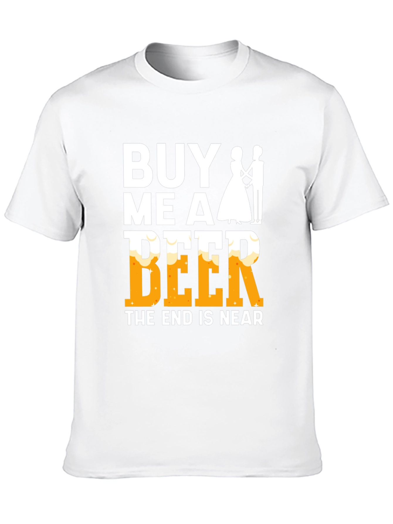Black Buy Me A Beer - Funny Wedding T-Shirt view 10