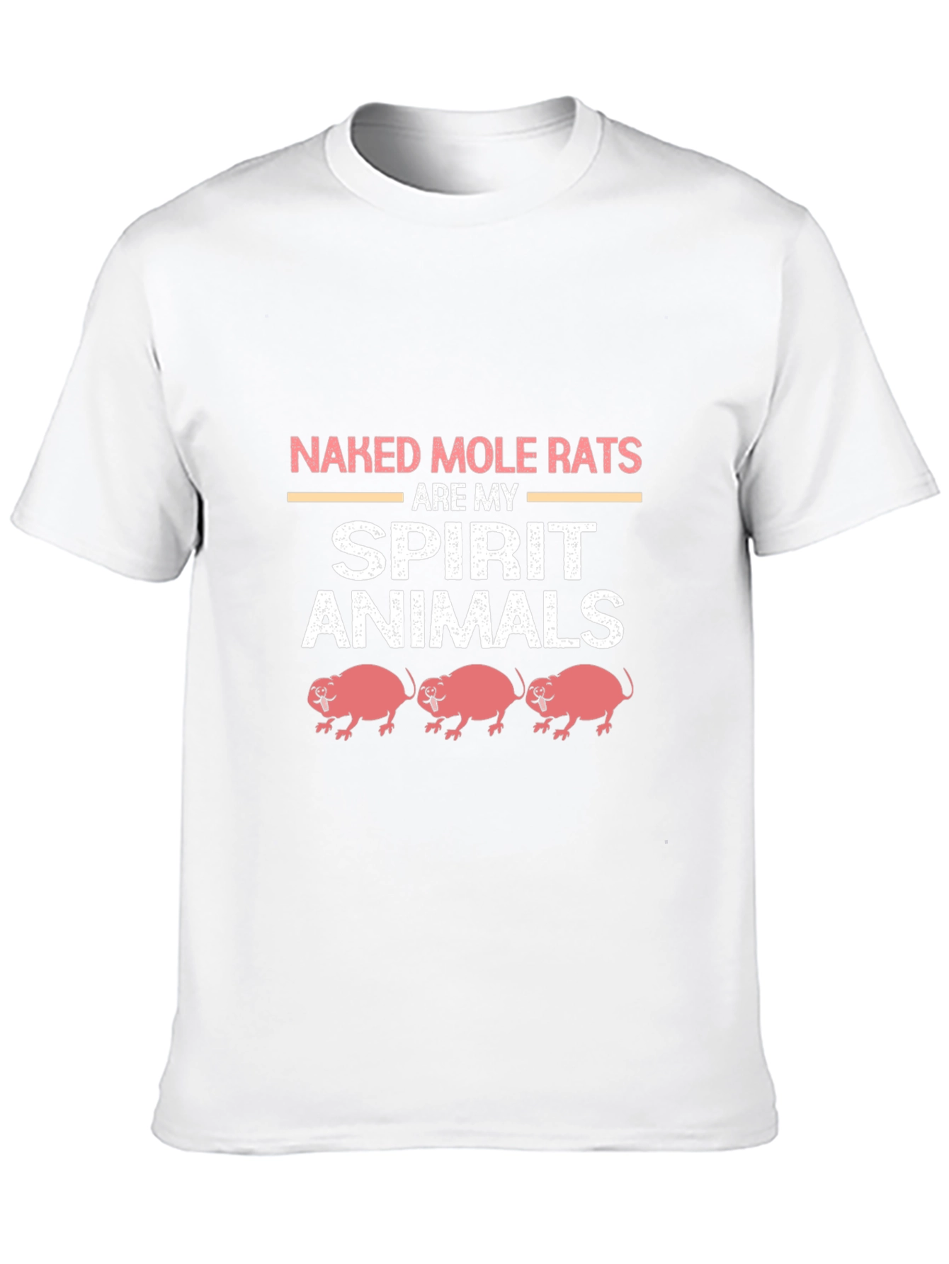 Black Naked Mole Rats Spirit Animal T-Shirt view 10