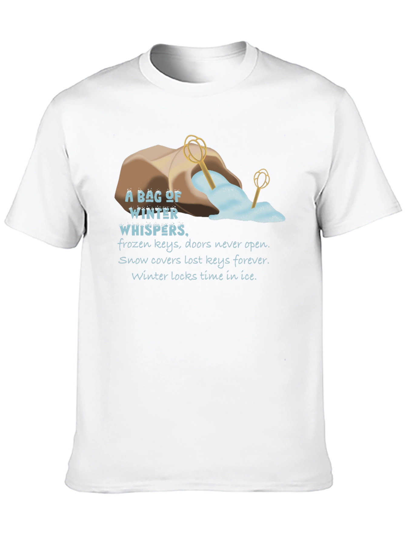 Black Winter Whispers Graphic T-Shirt - Unisex Black Tee view 10