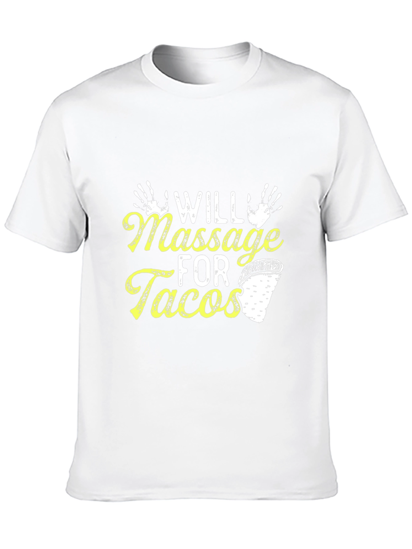 Black Massage for Tacos Black T-Shirt view 10