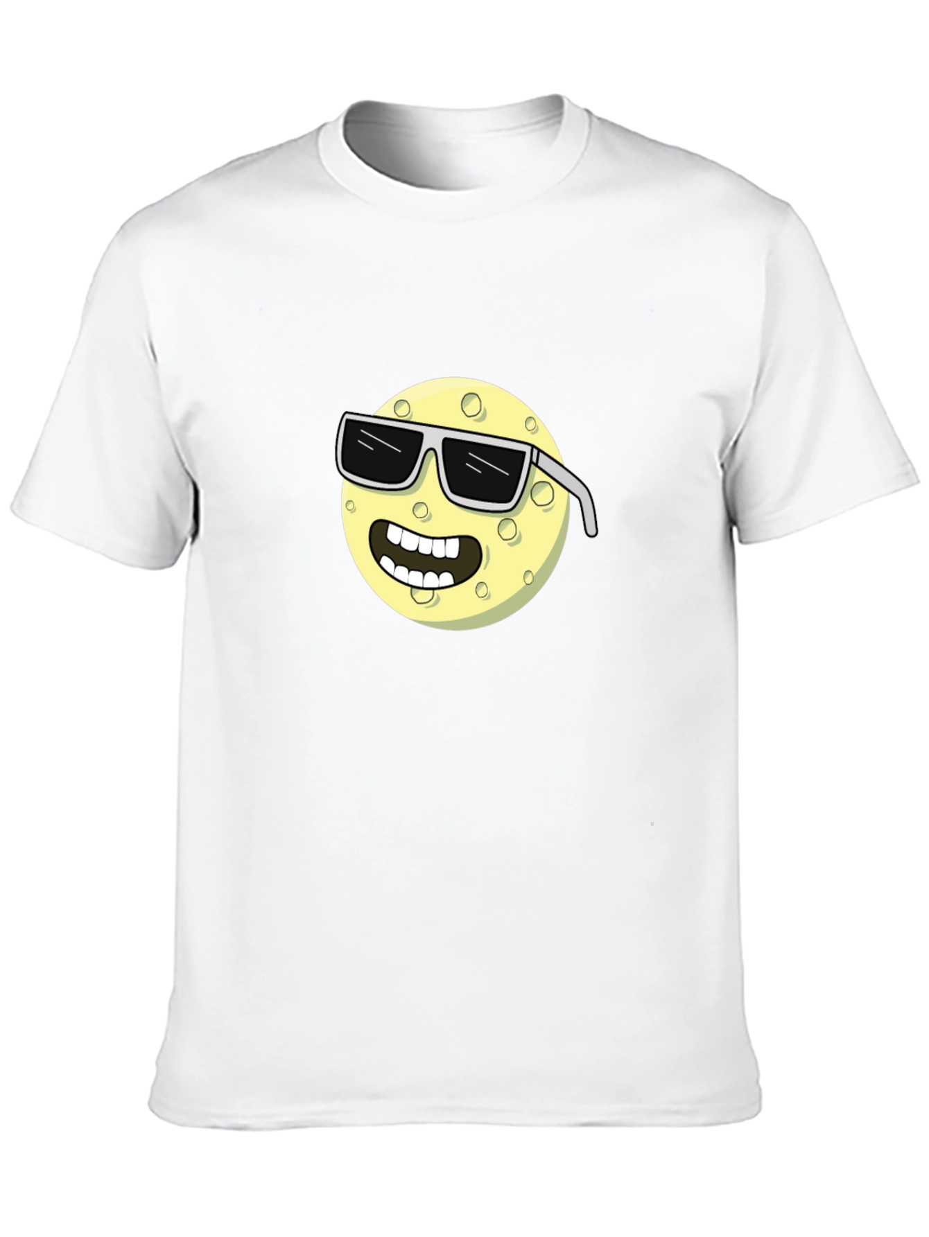 Black Cool Moon T-Shirt - Cartoon Graphic Tee view 10