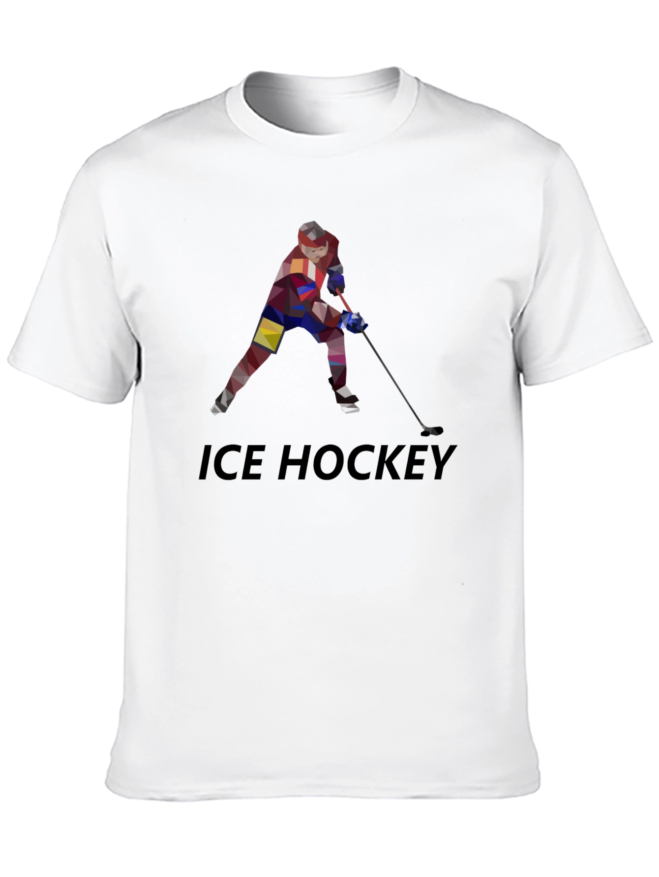 Black Geometric Ice Hockey Graphic Tee - Stylish Sportswear view 10
