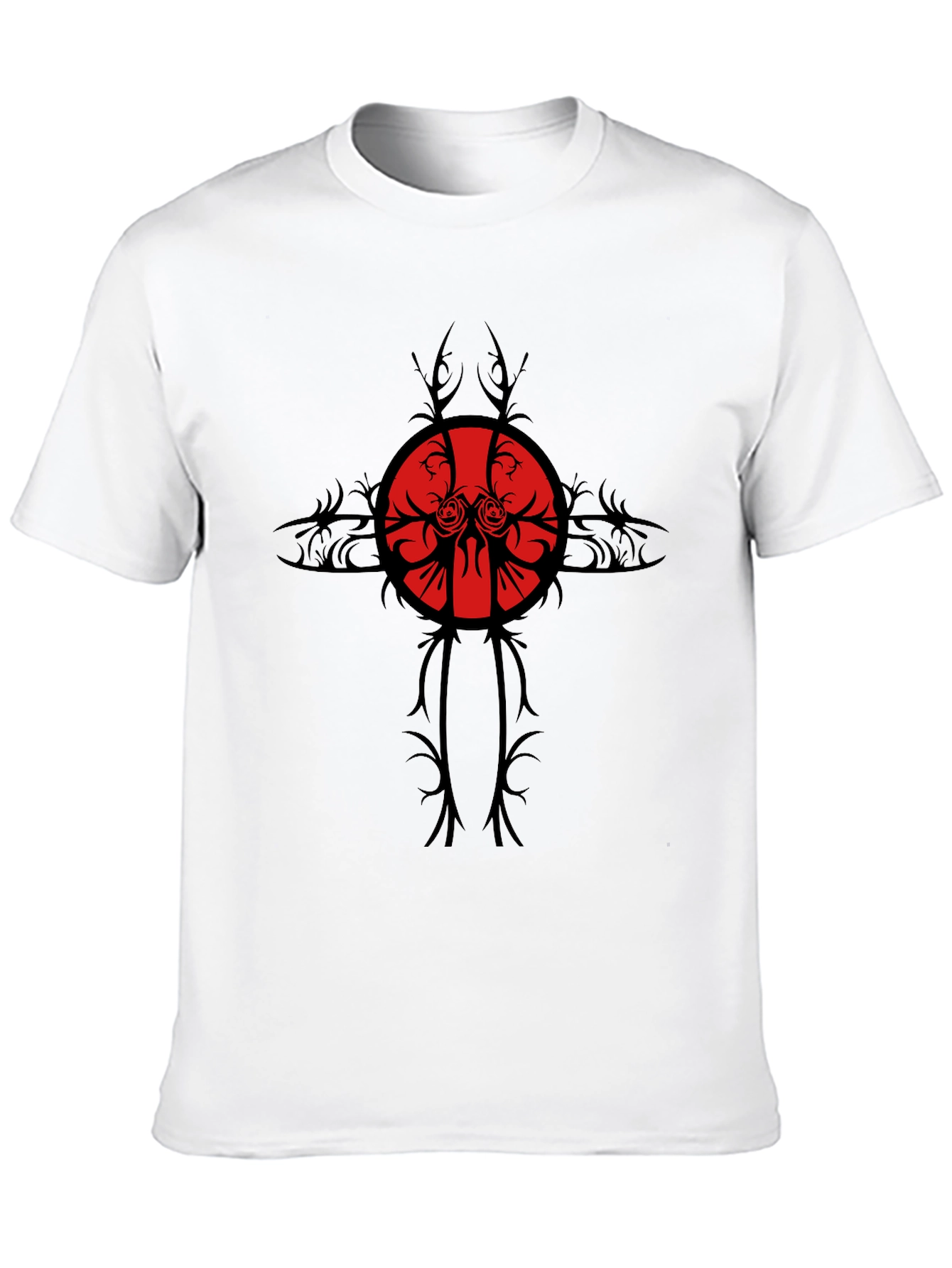 Red Rose Cross Graphic Tee - 10