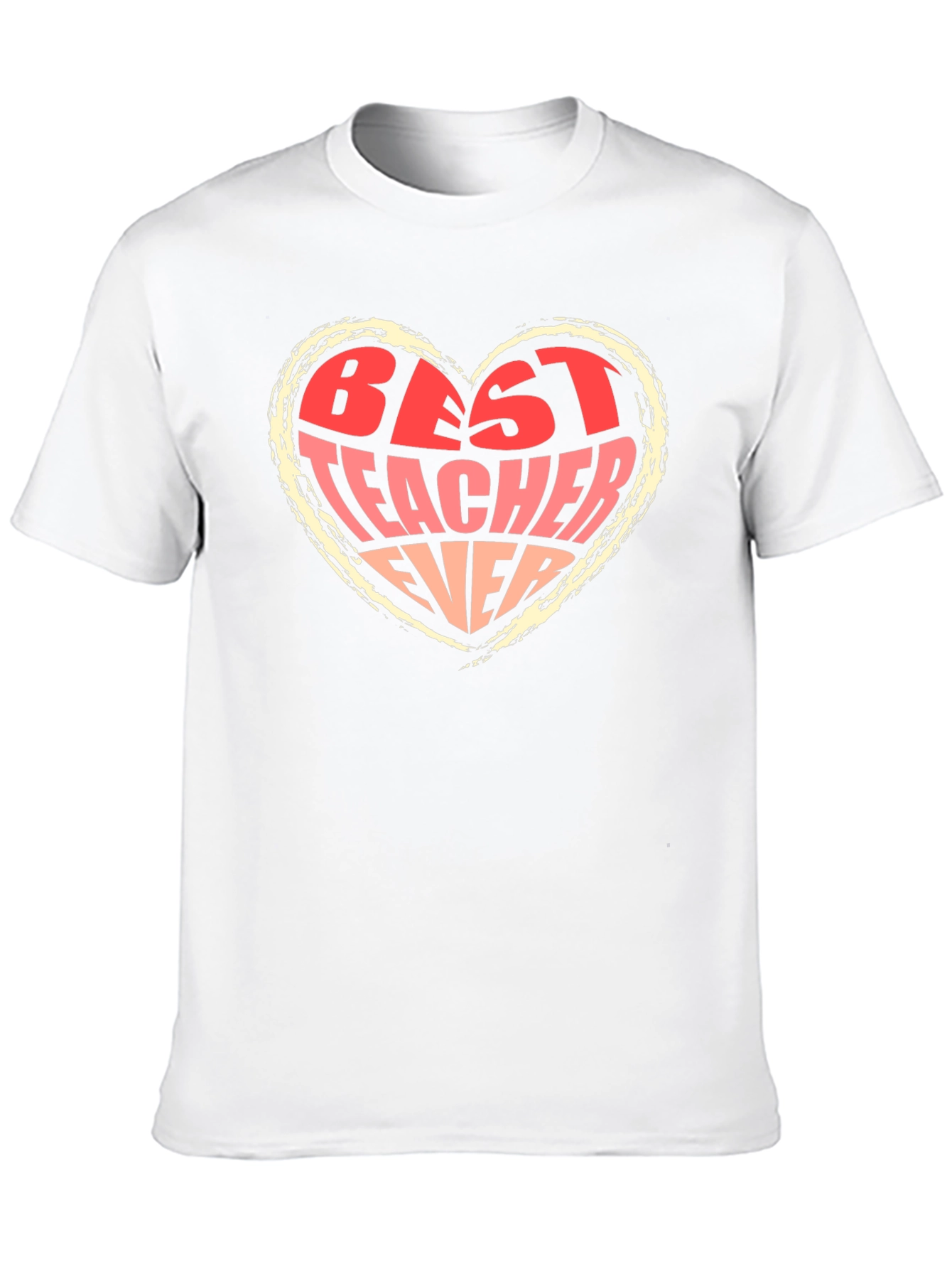 Black Best Teacher Ever Heart Graphic Tee - Black view 10