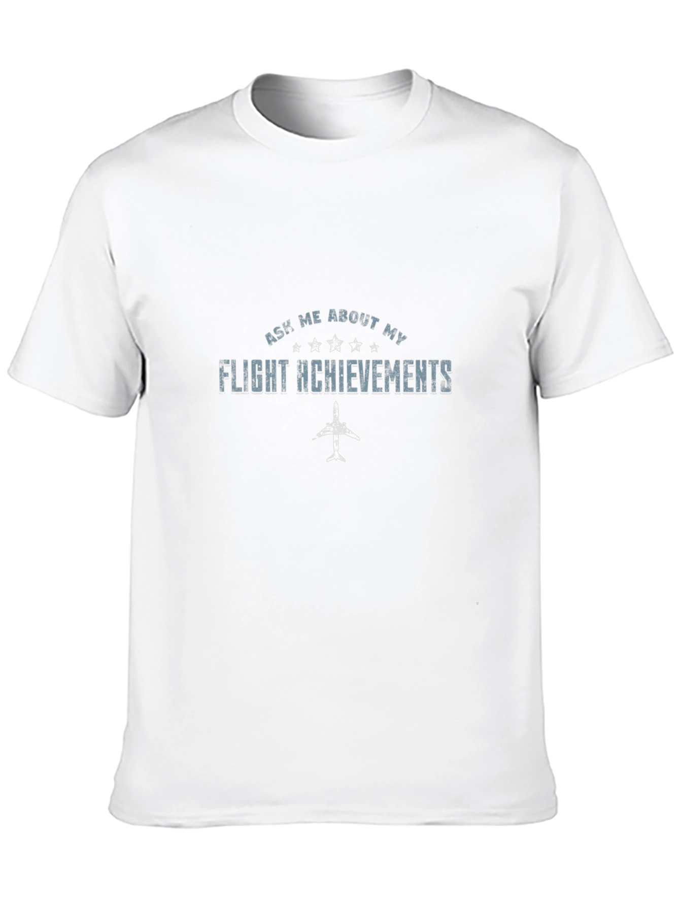 Black Ask Me About My Flight Achievements Black T-Shirt view 10