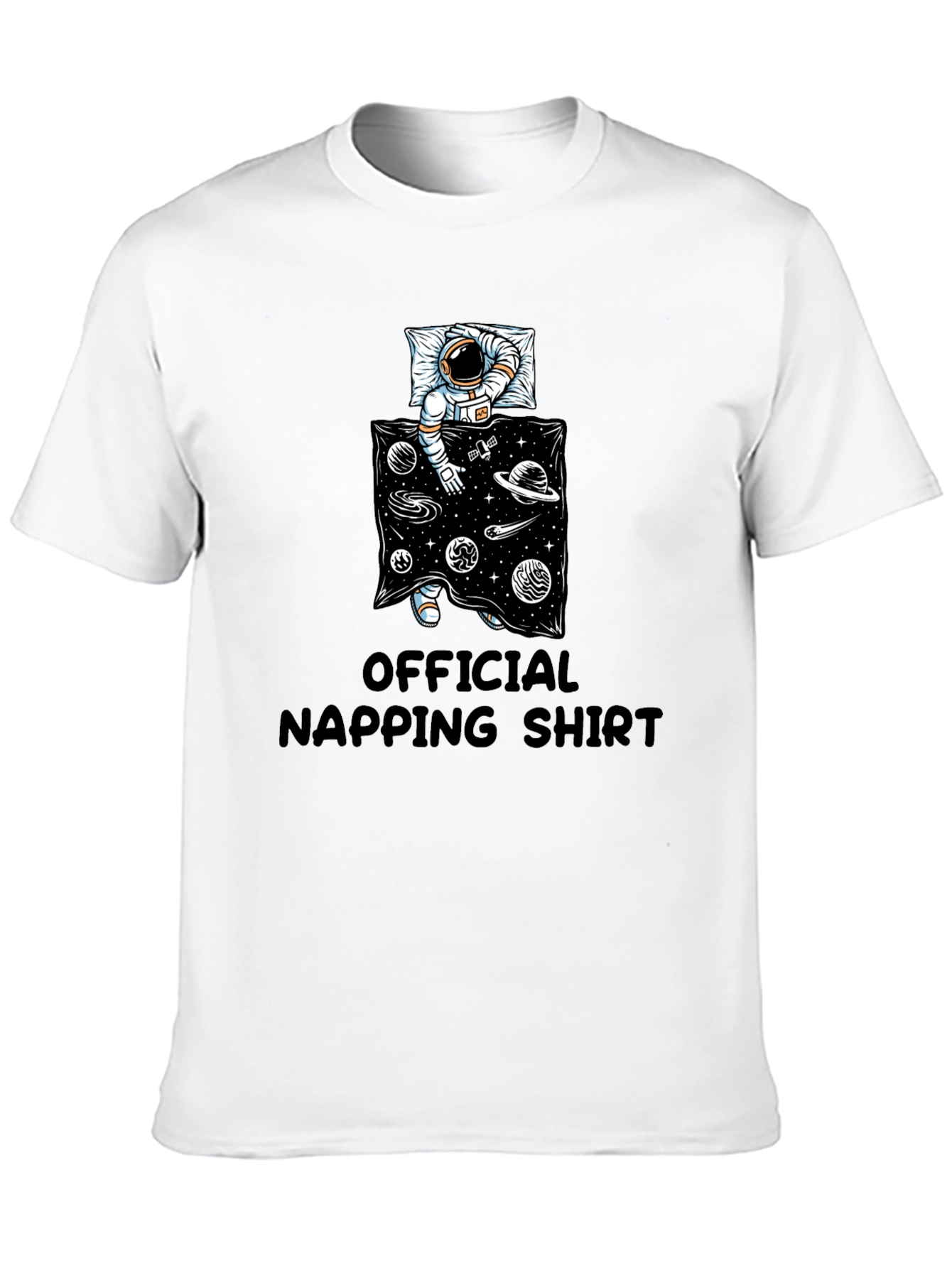 Black Astronaut Napping Shirt - Relax in Style view 10