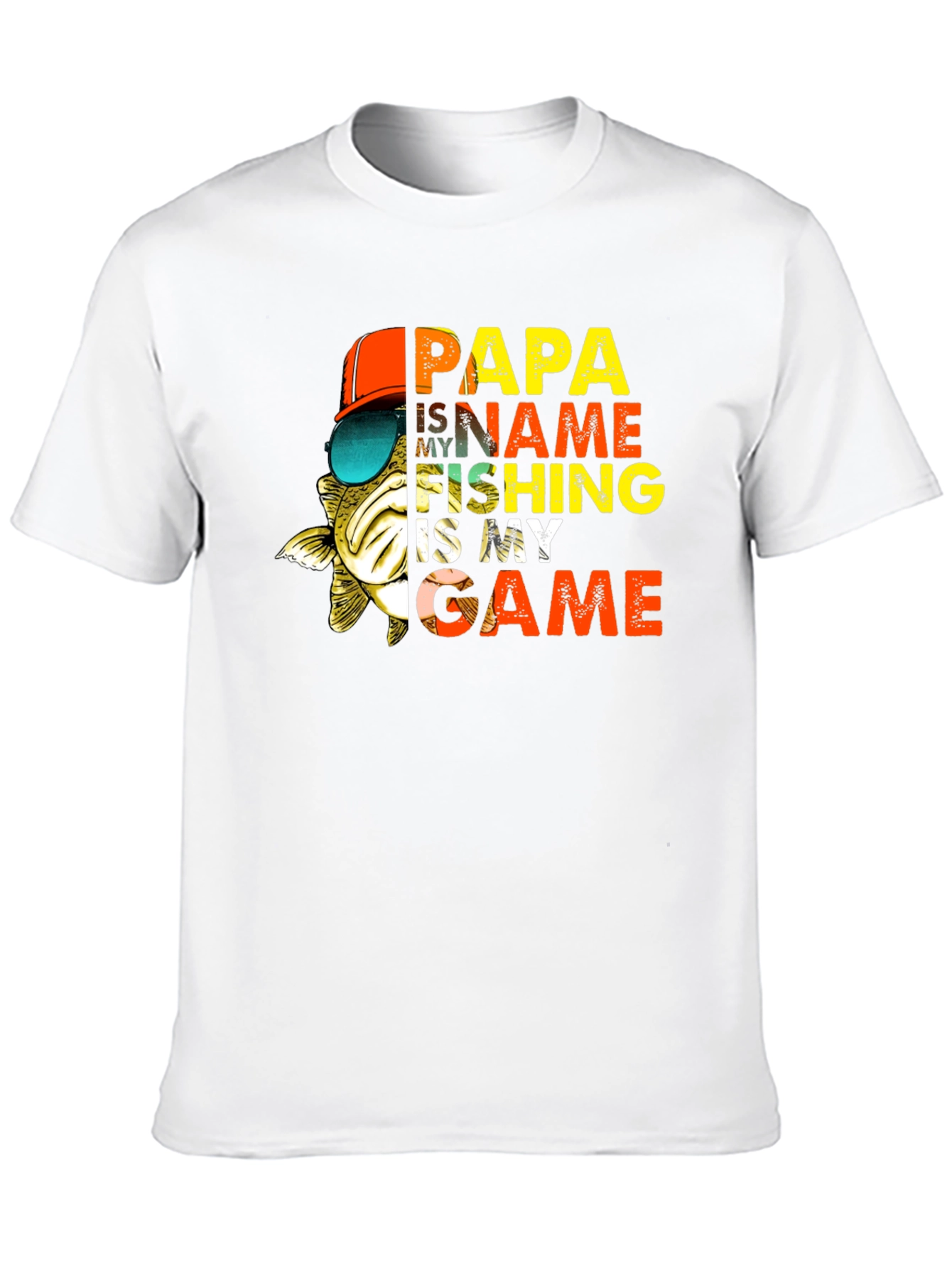Black Papa Fishing T-Shirt - Name is My Game view 10