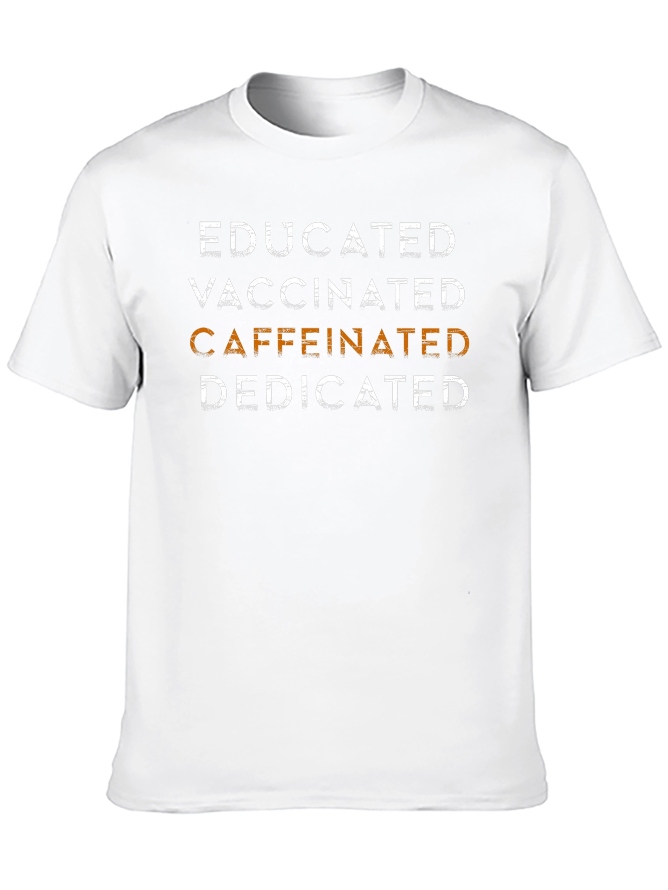 Black Educated Vaccinated Caffeinated Dedicated T-Shirt view 10